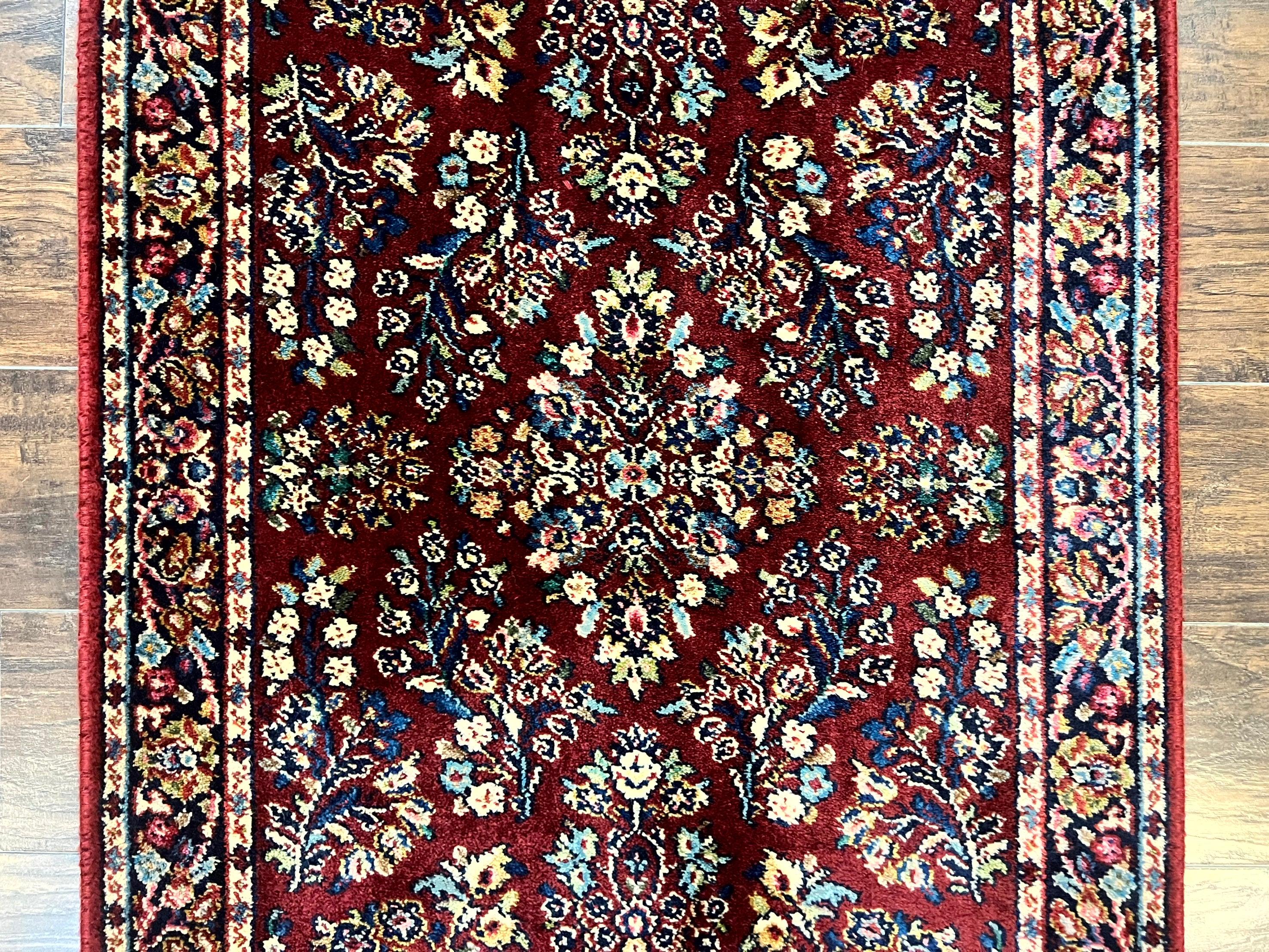Karastan Rug 3x5 Red Sarouk #785, Small Karastan Wool Pile Rug, Original 700 Series, Discontinued Vintage Karastan Carpet - Jewel Rugs