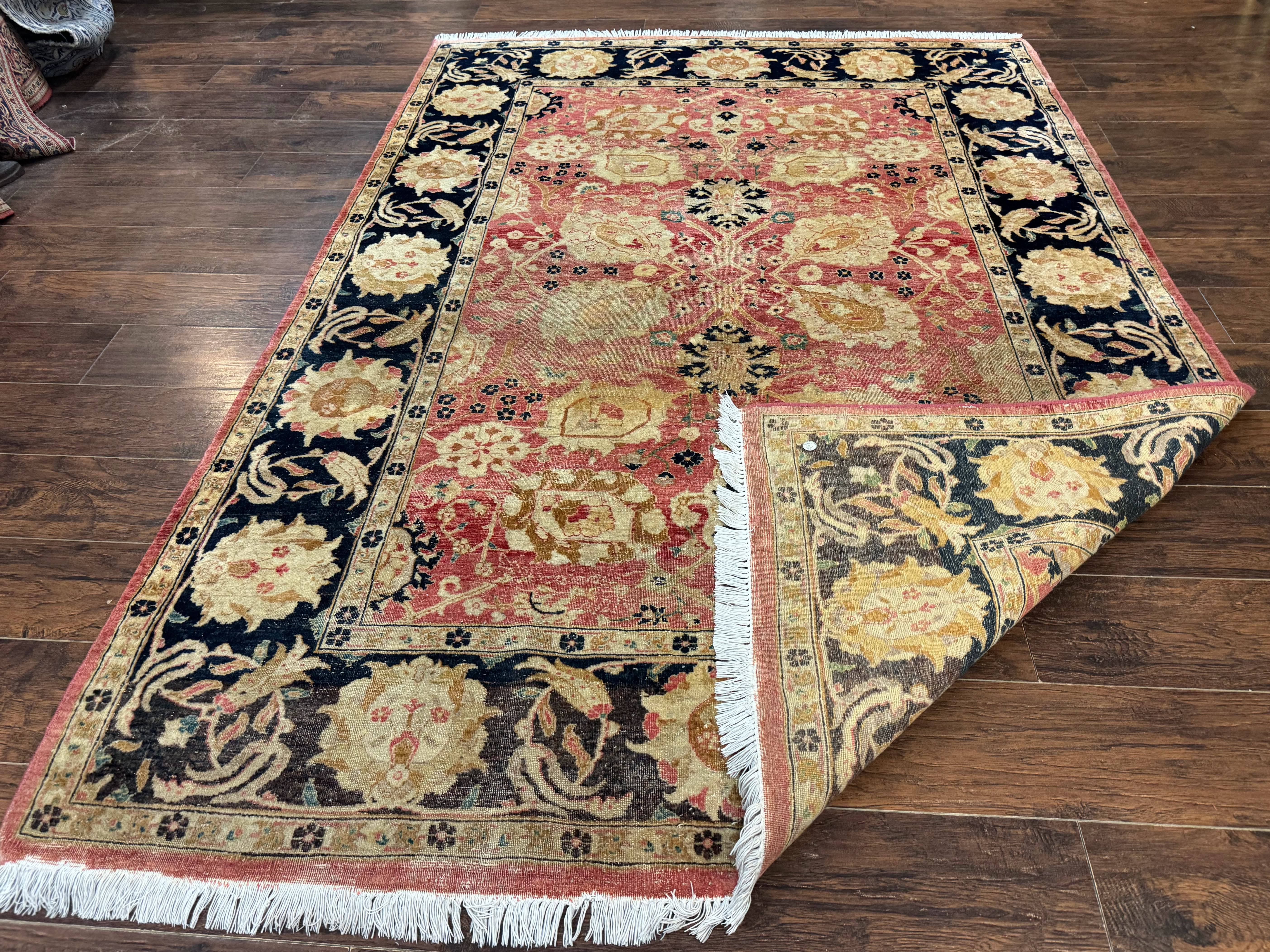 Indian Agra Rug 6x9, Allover Pattern, Traditional Wool Oriental Carpet - Jewel Rugs