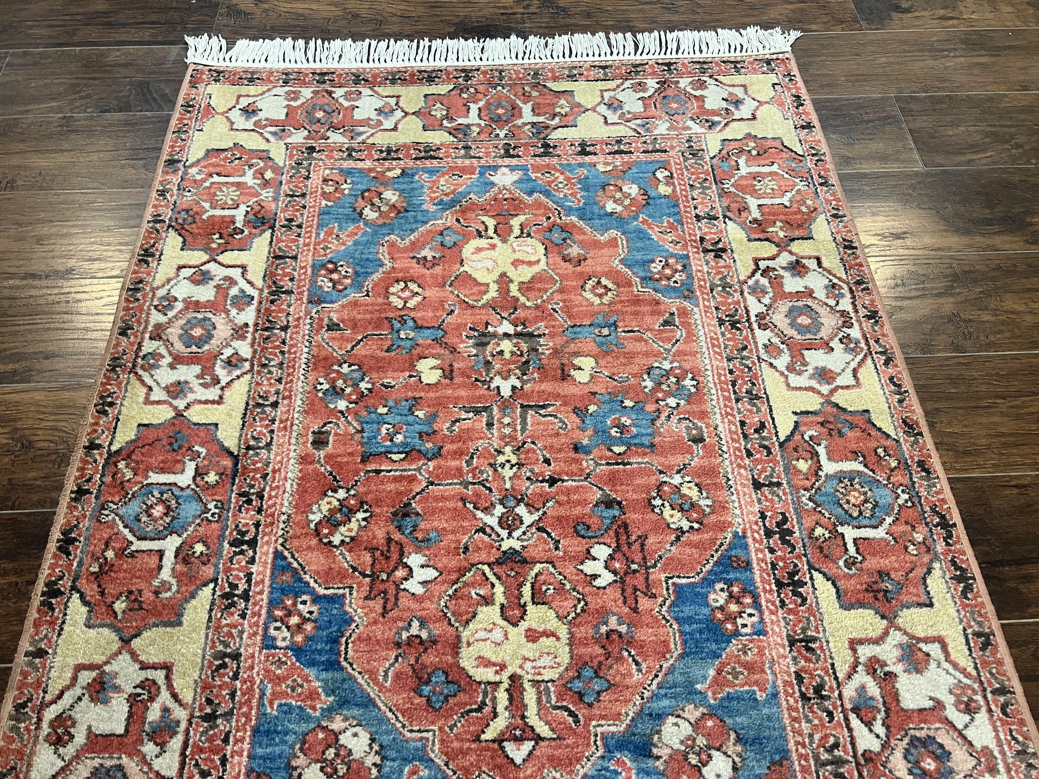 Karastan Rug 4x5, Williamsburg #553 Turkish Church, Wool Pile Discontinued Karastan Carpet, Heriz Geometric Design, Karastan Area Rug - Jewel Rugs