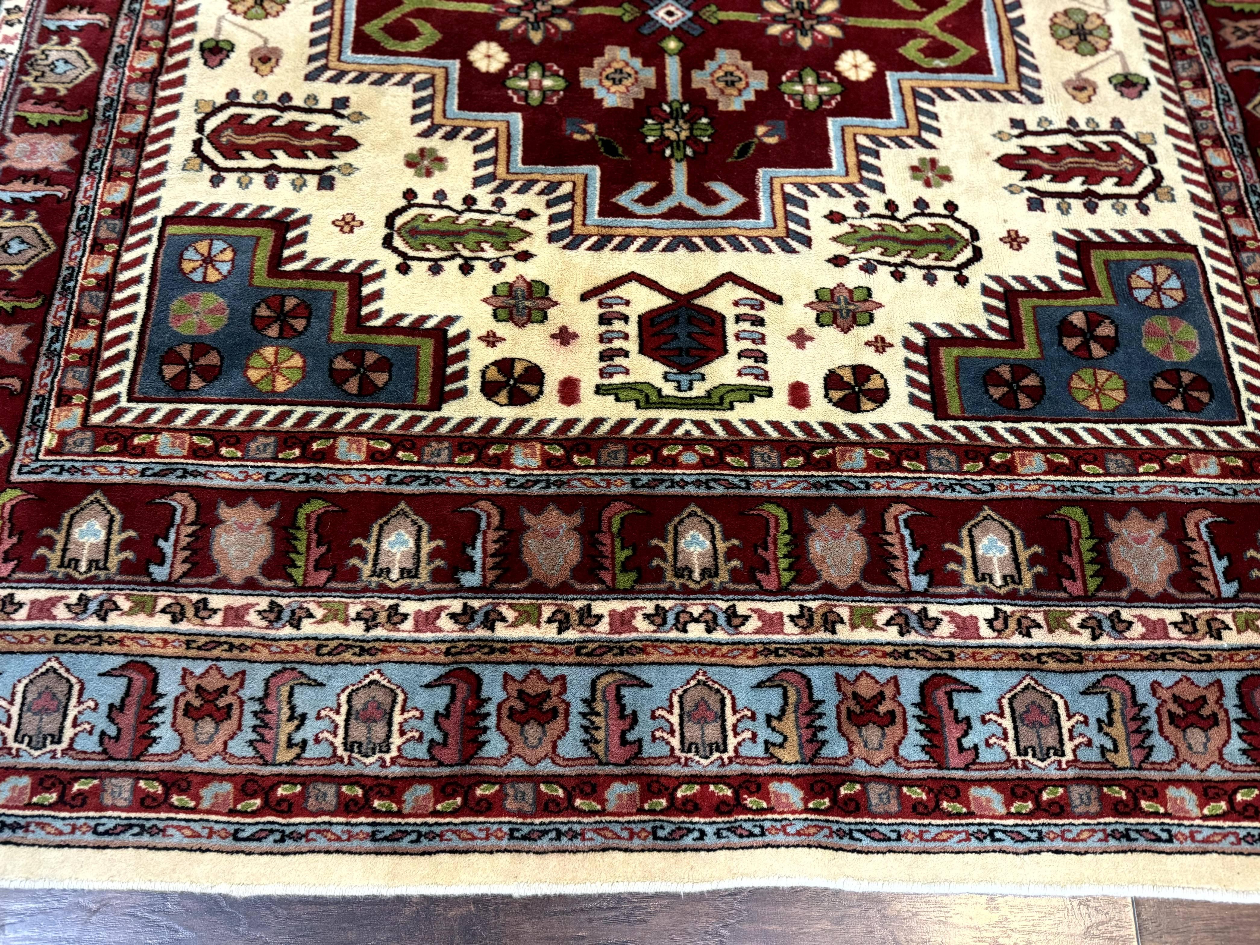 Turkish Kazak Rug 6x9, Geometric Medallions - Jewel Rugs
