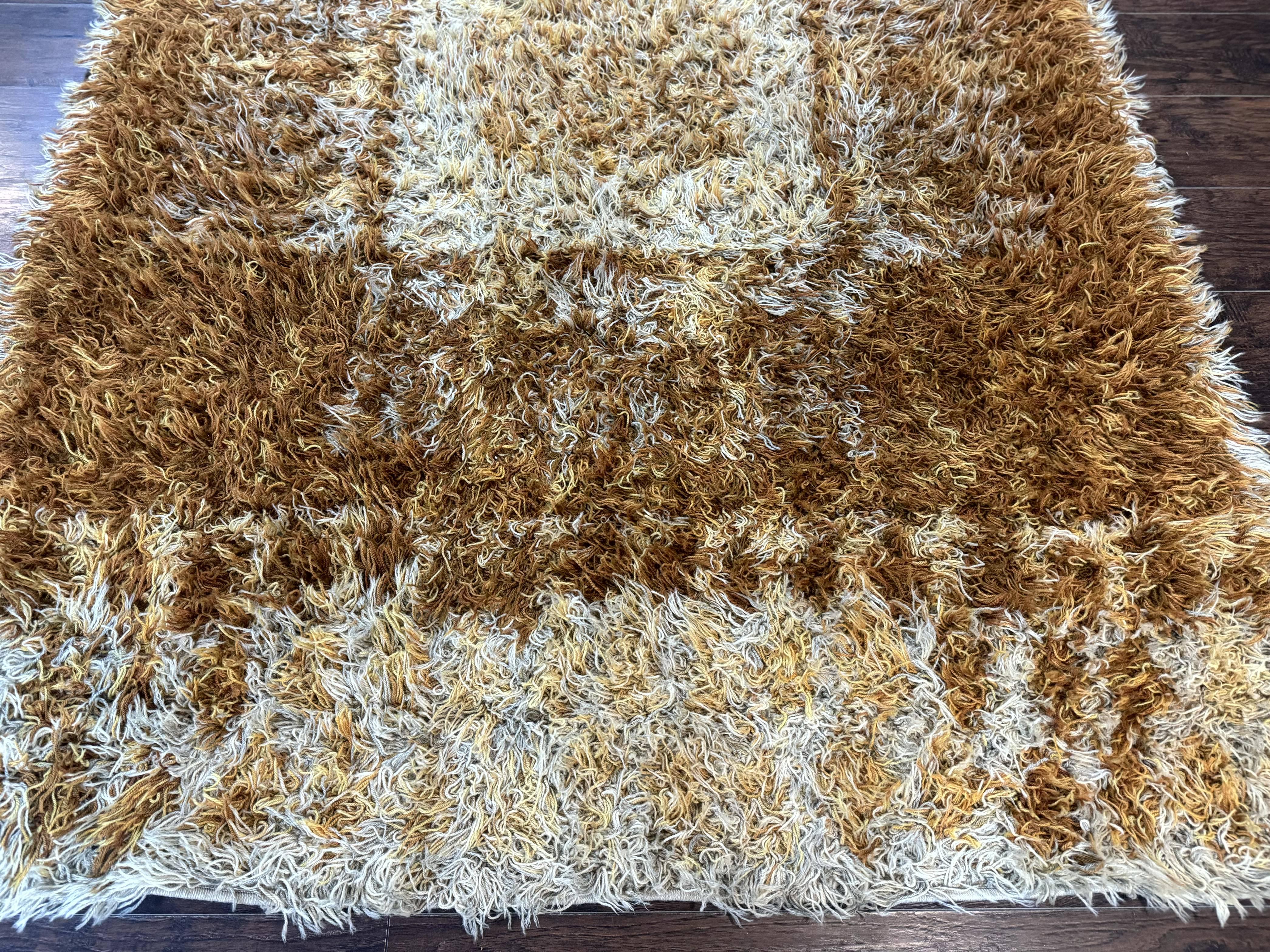 Vintage Rya Shag Rug 5.5 x 7.7 - Jewel Rugs