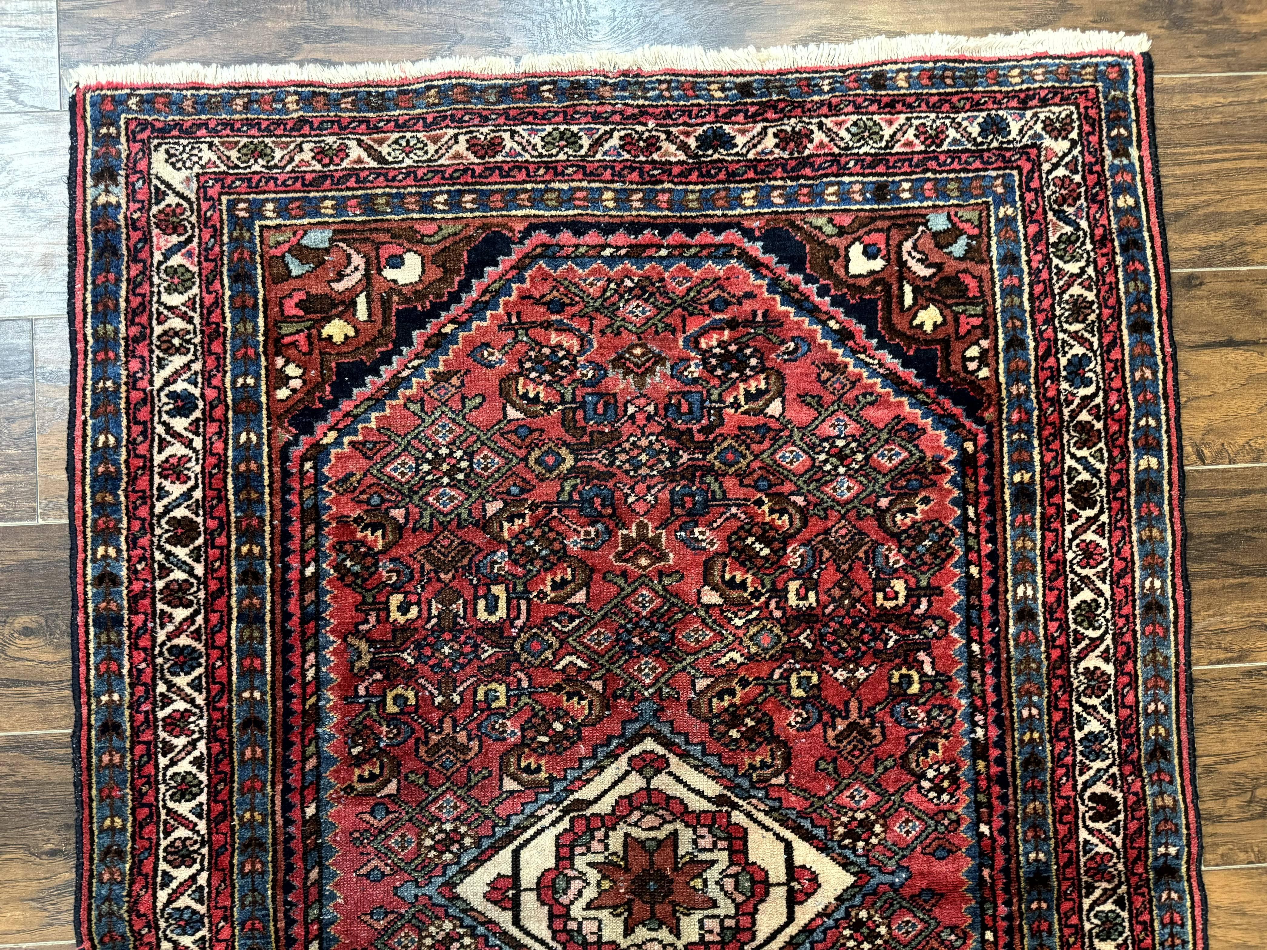 Antique Persian Tribal Rug 3.6 x 5, Hamadan Angelas Rug - Jewel Rugs