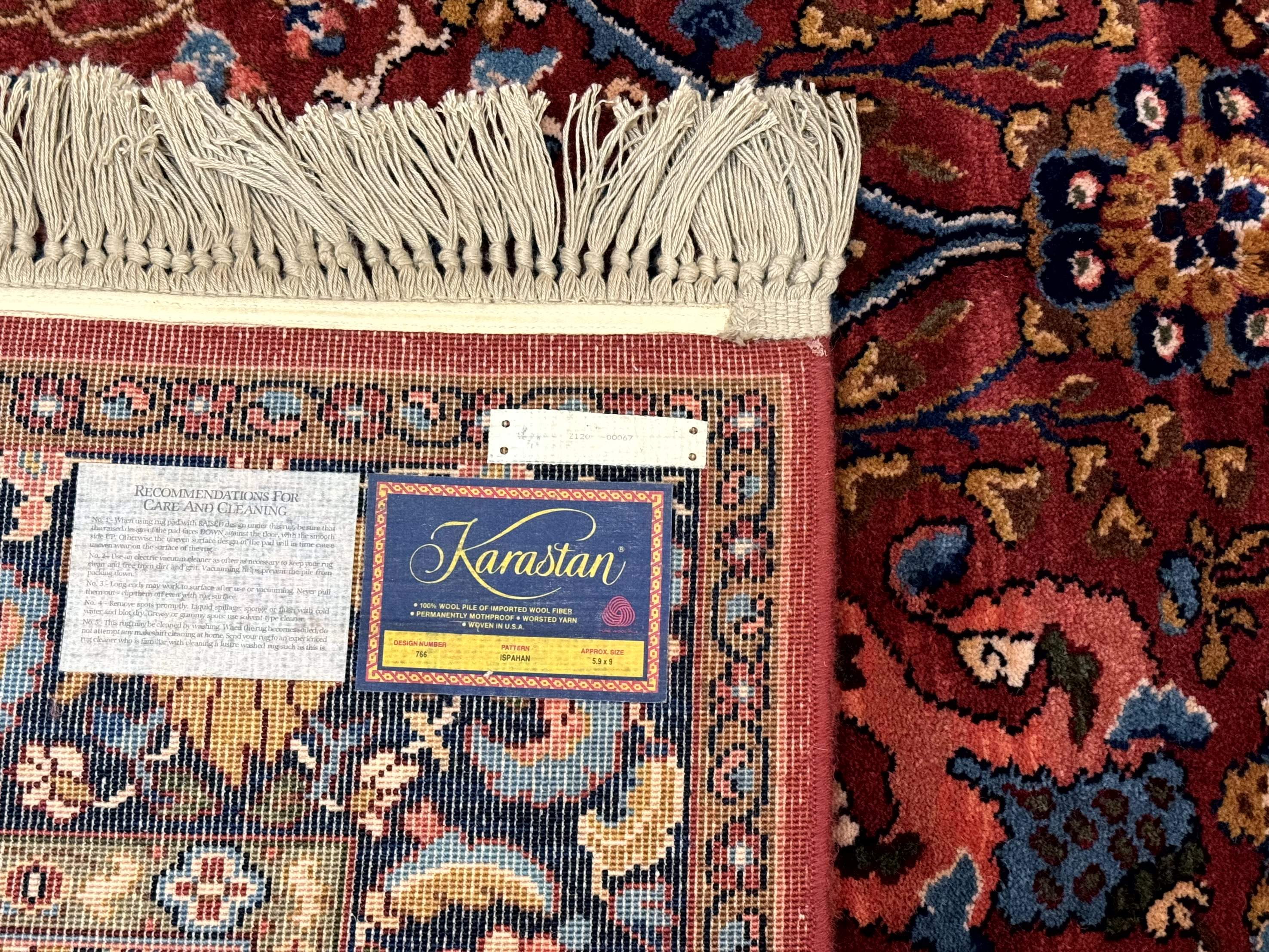 5.9 x 9 Karastan Rug Ispahan #766, Vintage Wool Discontinued Original 700 Series - Jewel Rugs