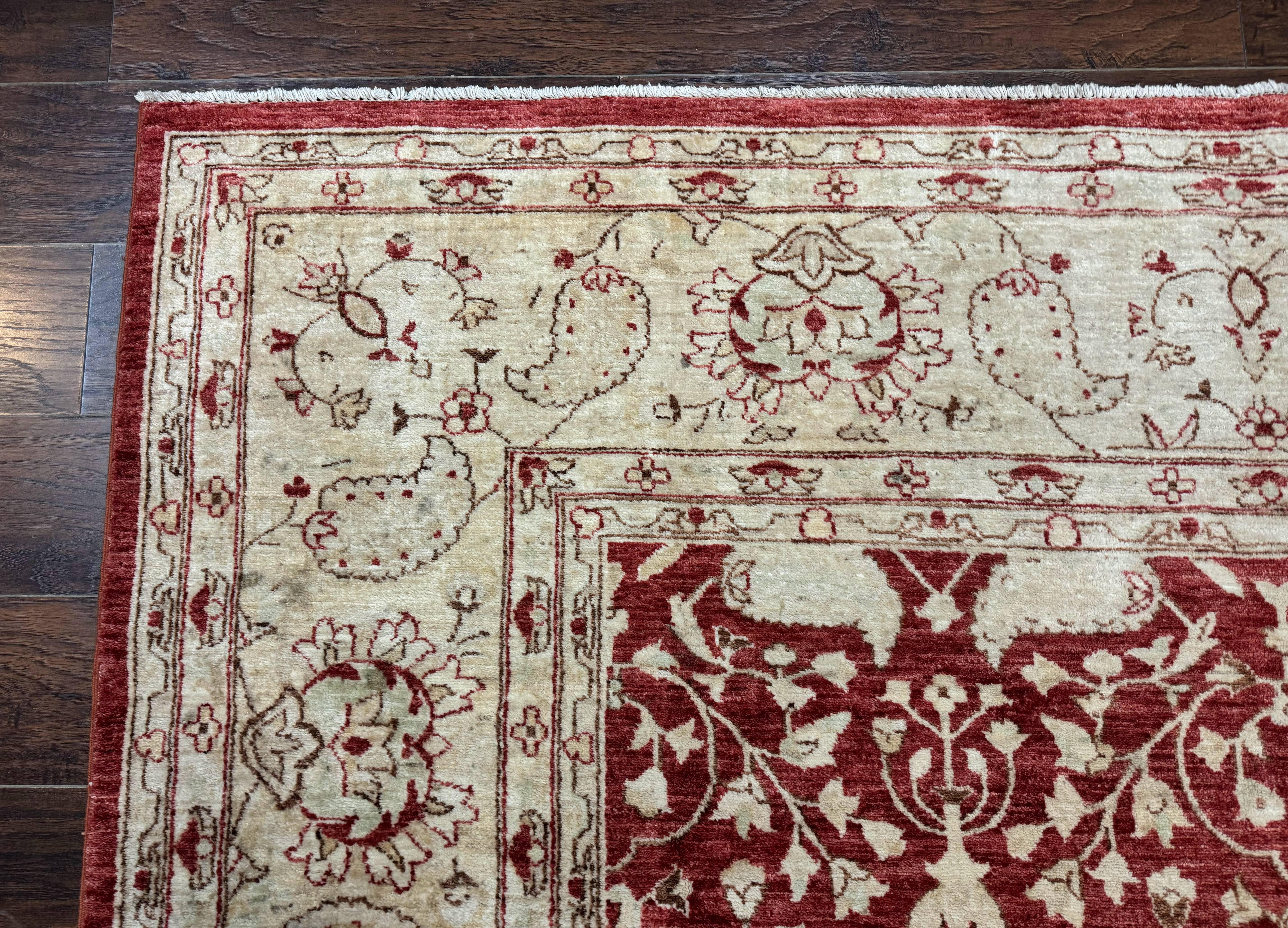 Pakistani Chobi Rug 8x10, Red, Handmade - Jewel Rugs
