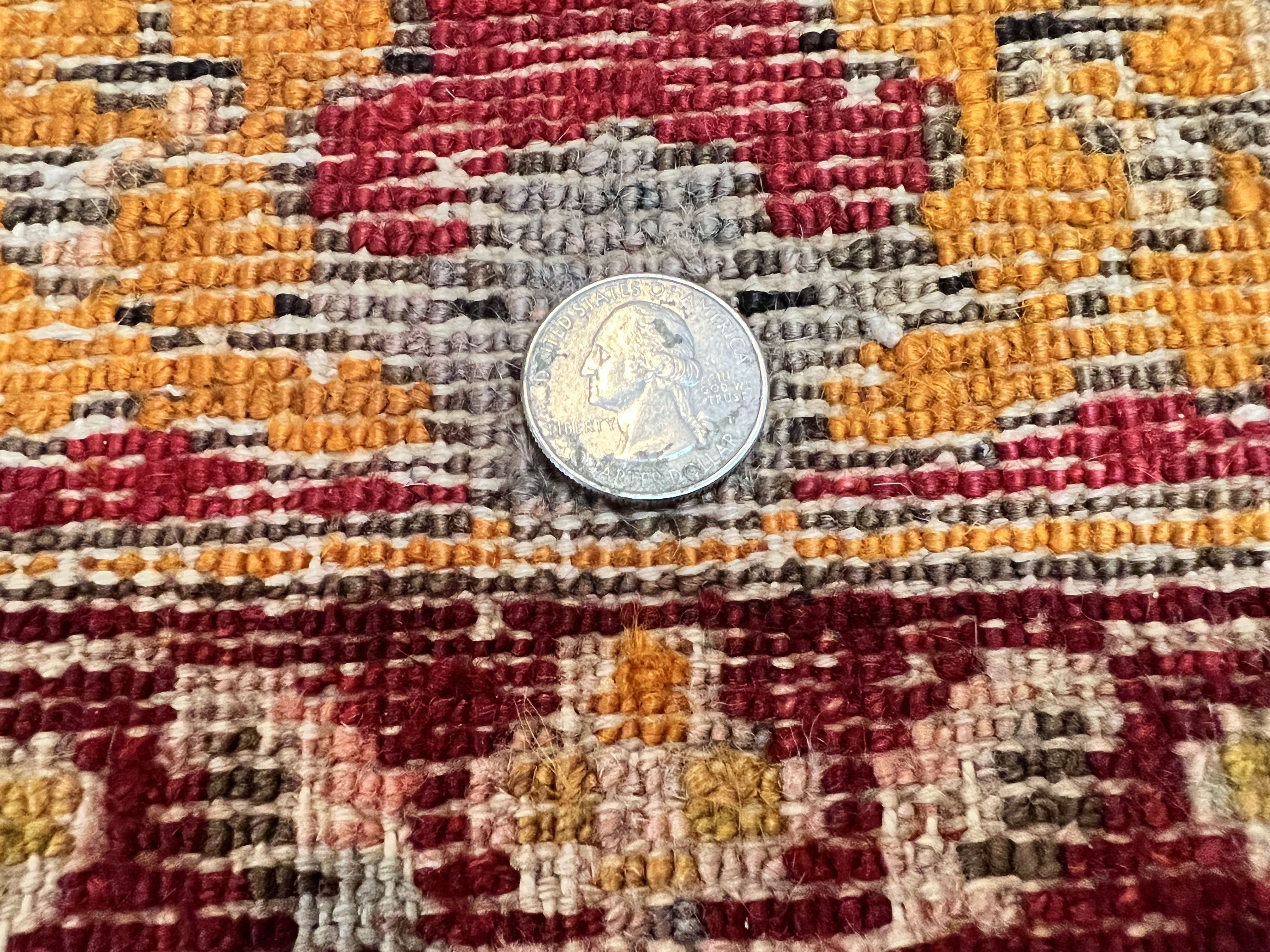 Antique Turkish Prayer Rug 3x5, Hand Knotted Turkish Melas Oushak Wool Carpet, Mehrab Rug, Orange & Red Vintage Rug 3 x 5 Collectible - Jewel Rugs