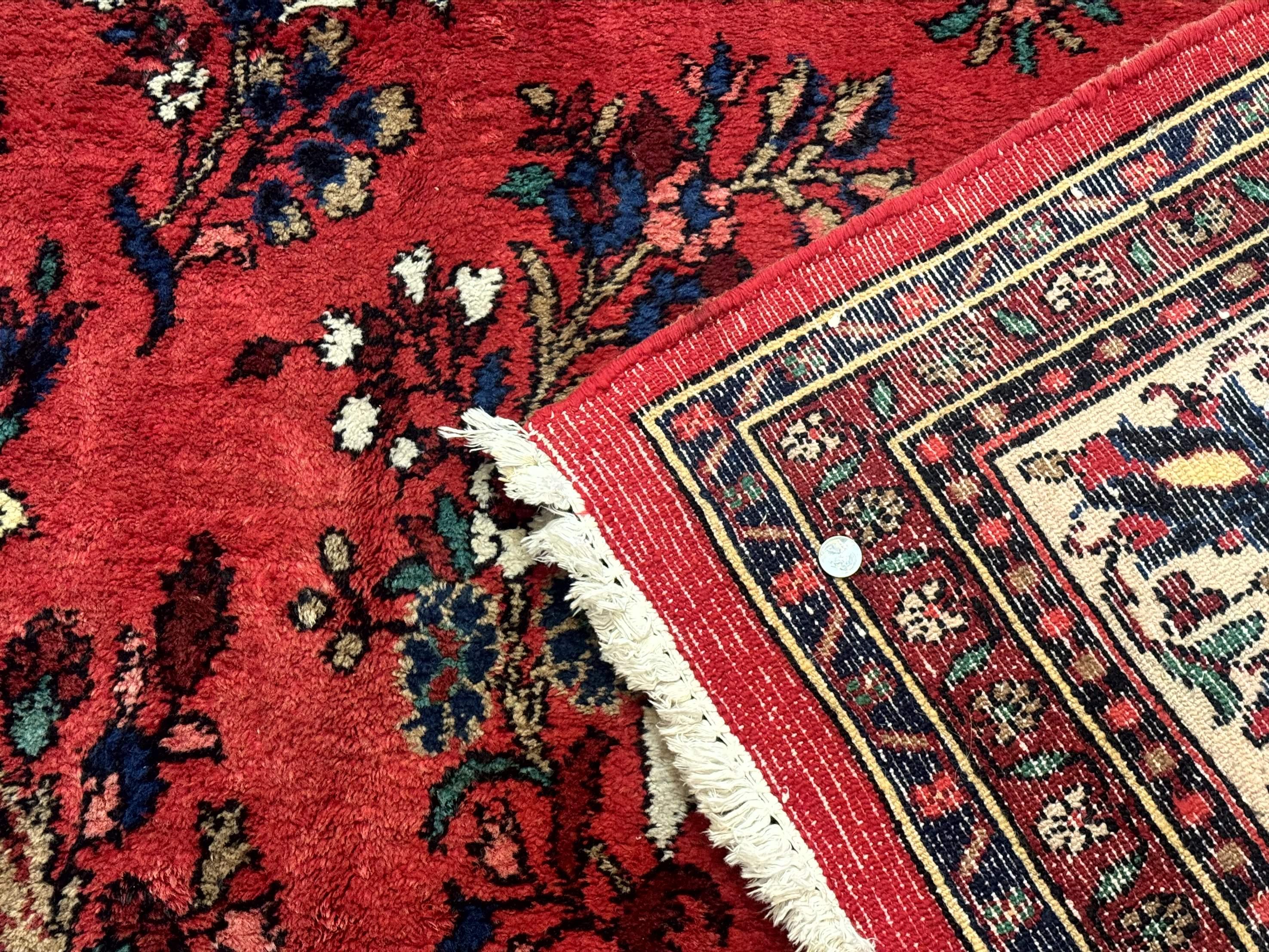 Palace Size Persian Rug 11x18, Red, Bibikabad Rug, Handmade Large Wool Carpet, Persian Hamadan Rug, Dargazin Rug - Jewel Rugs