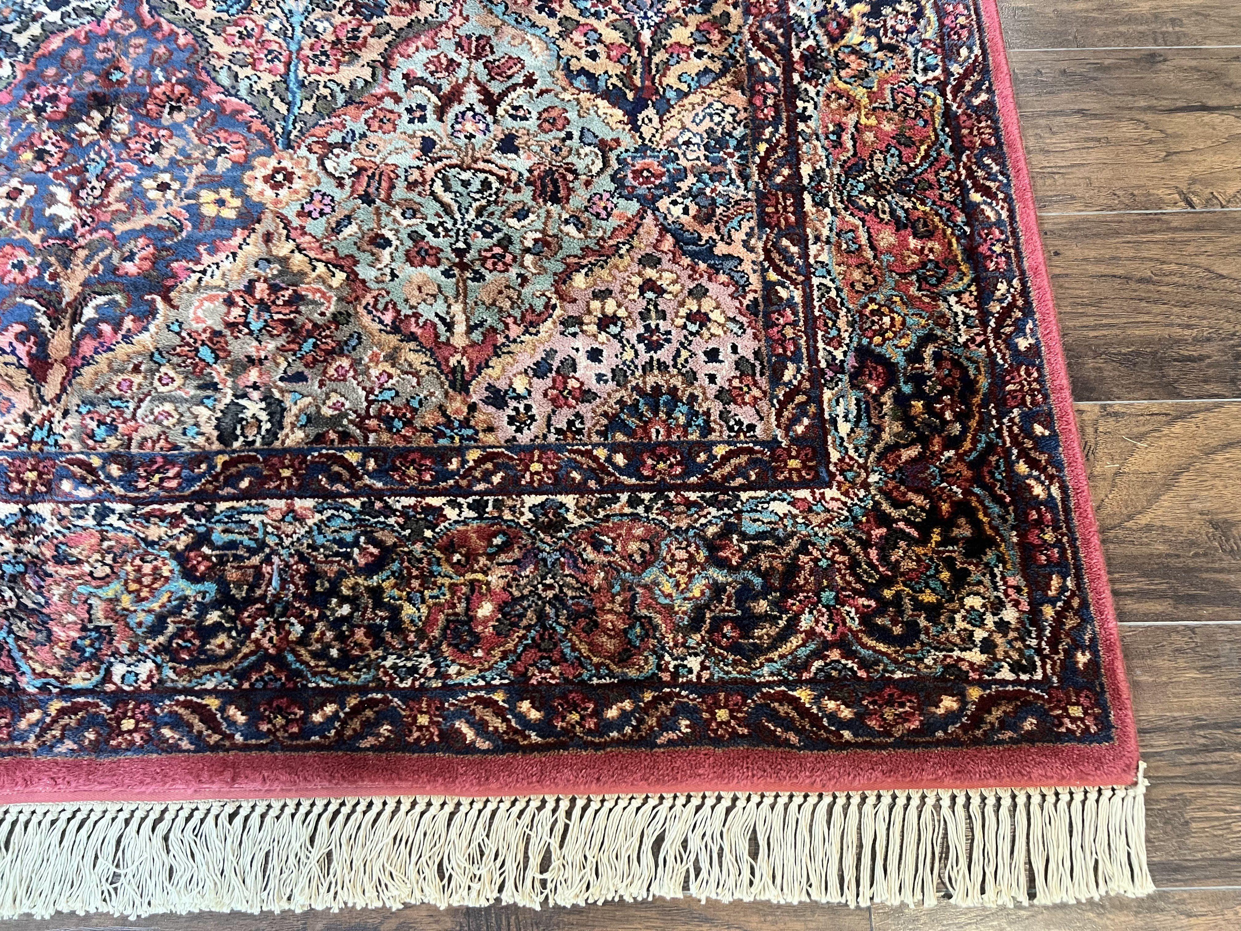 Karastan Multicolor Panel Kirman Rug #717, Wool Karastan Rug 5' 9" x 9', Vintage Multipanel Kirman, Original Karastan Collection 700 Series - Jewel Rugs
