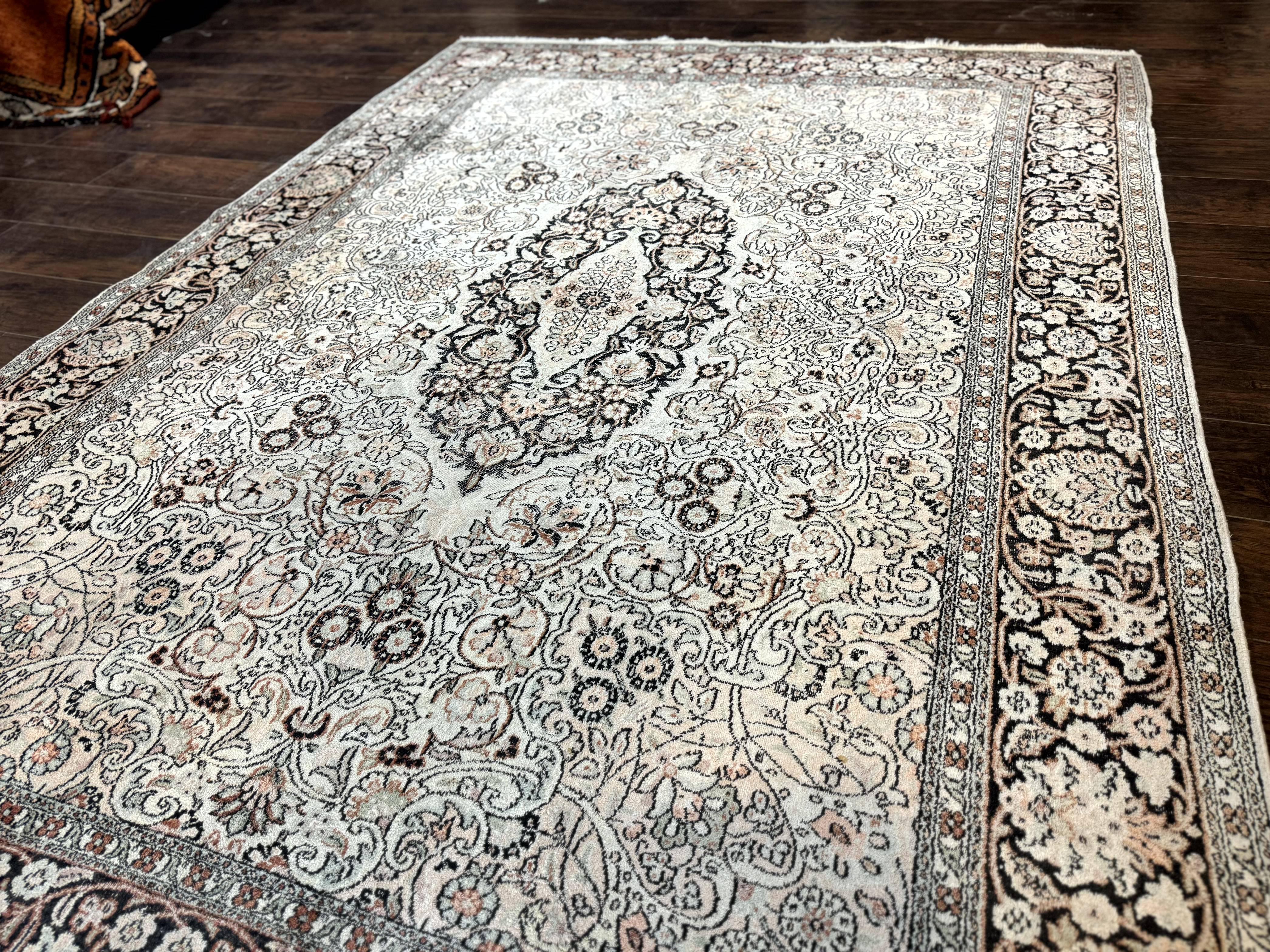 Silk Indian Kashmiri Rug 6x9 - Jewel Rugs