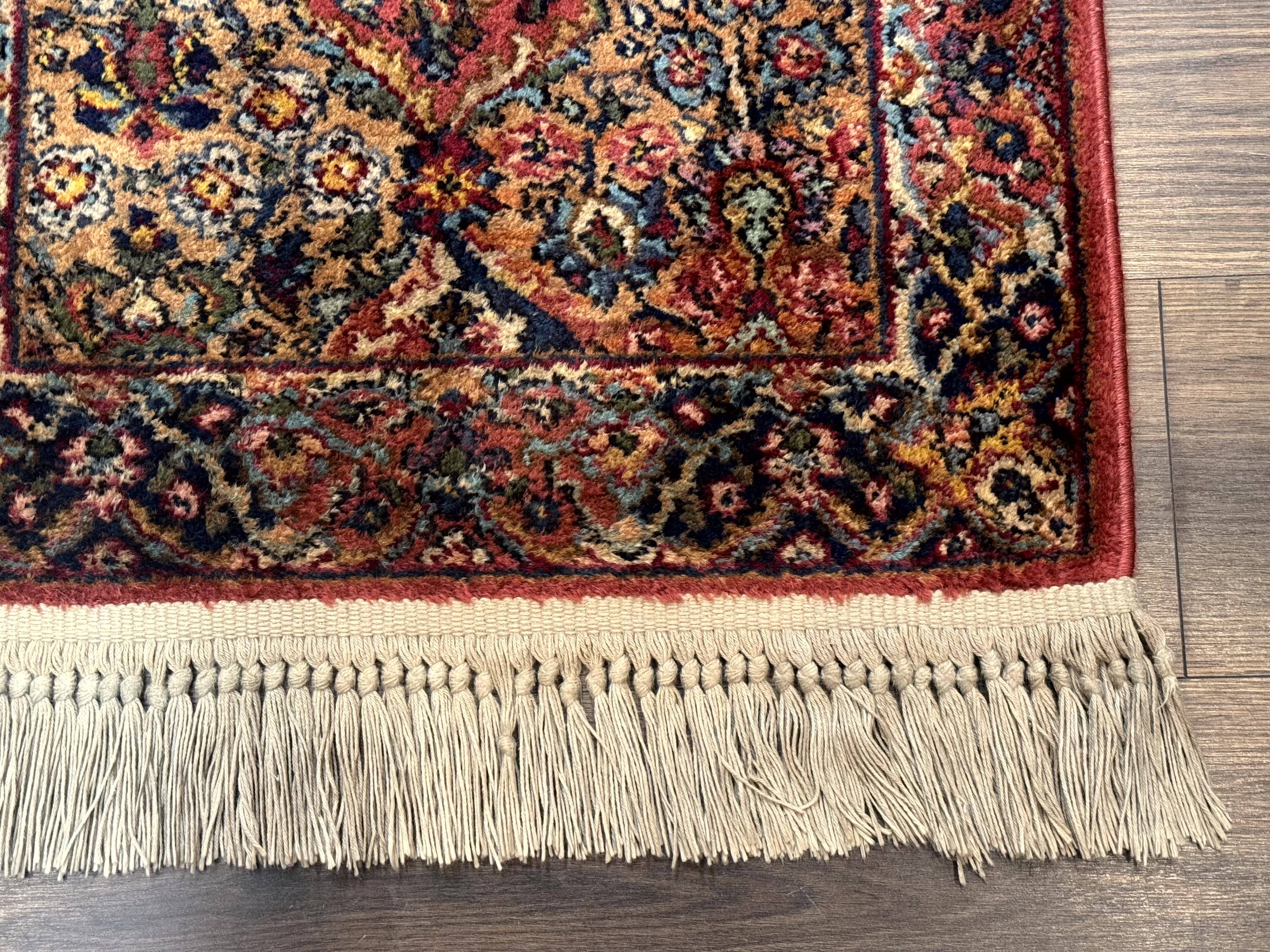 Karastan Rug 2x4 Multicolor Panel Kirman #717, Original 700 Series, Wool Pile Vintage Discontinued - Jewel Rugs