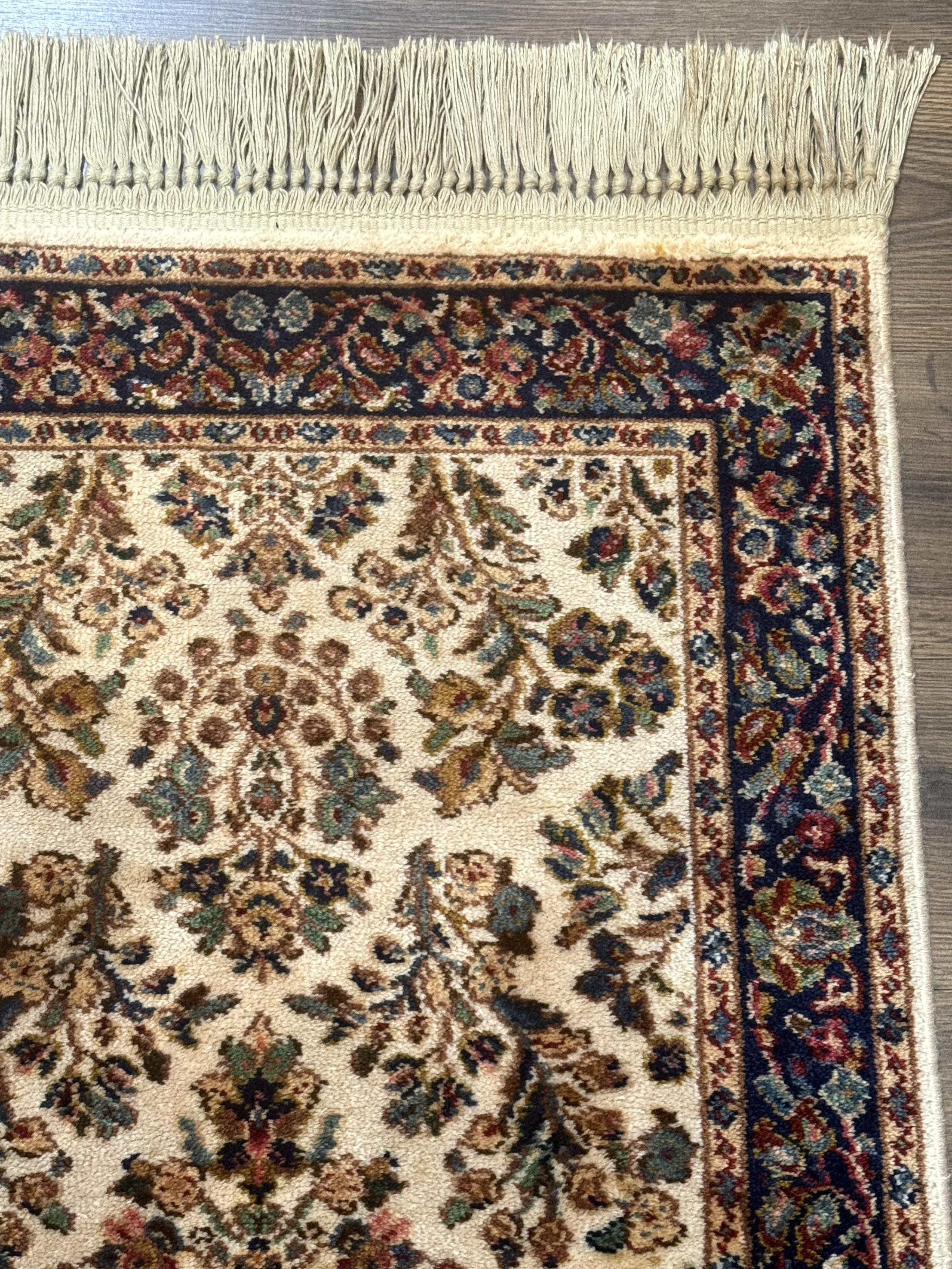 Karastan Rug 2x4, Ivory Sarouk #760, Vintage Wool Small Karastan Carpet, Original 700 Series, Discontinued - Jewel Rugs