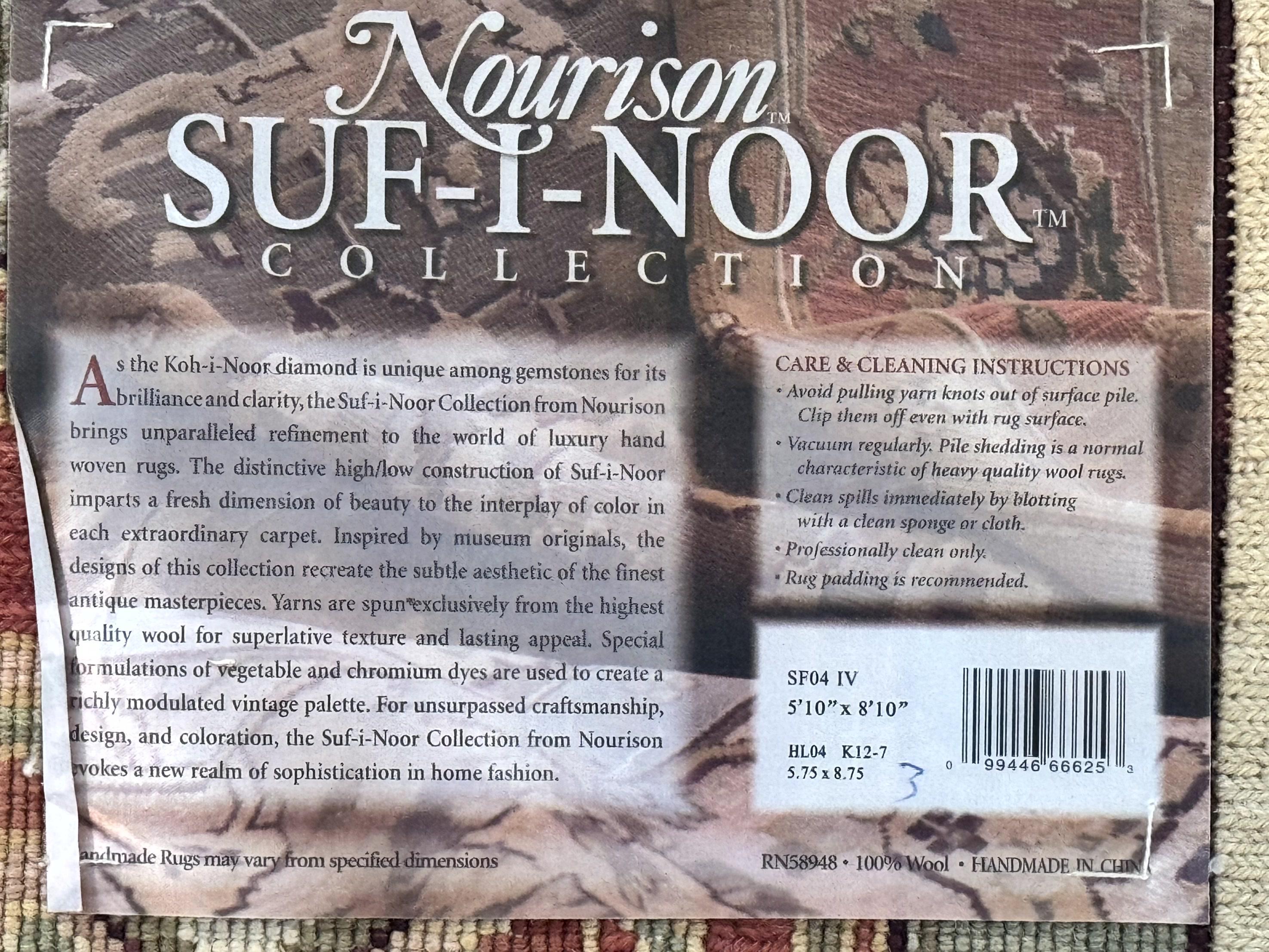 Flatweave Soumak Rug 6x9, Nourison Rug, Wool Handmade, Floral, Ivory - Jewel Rugs