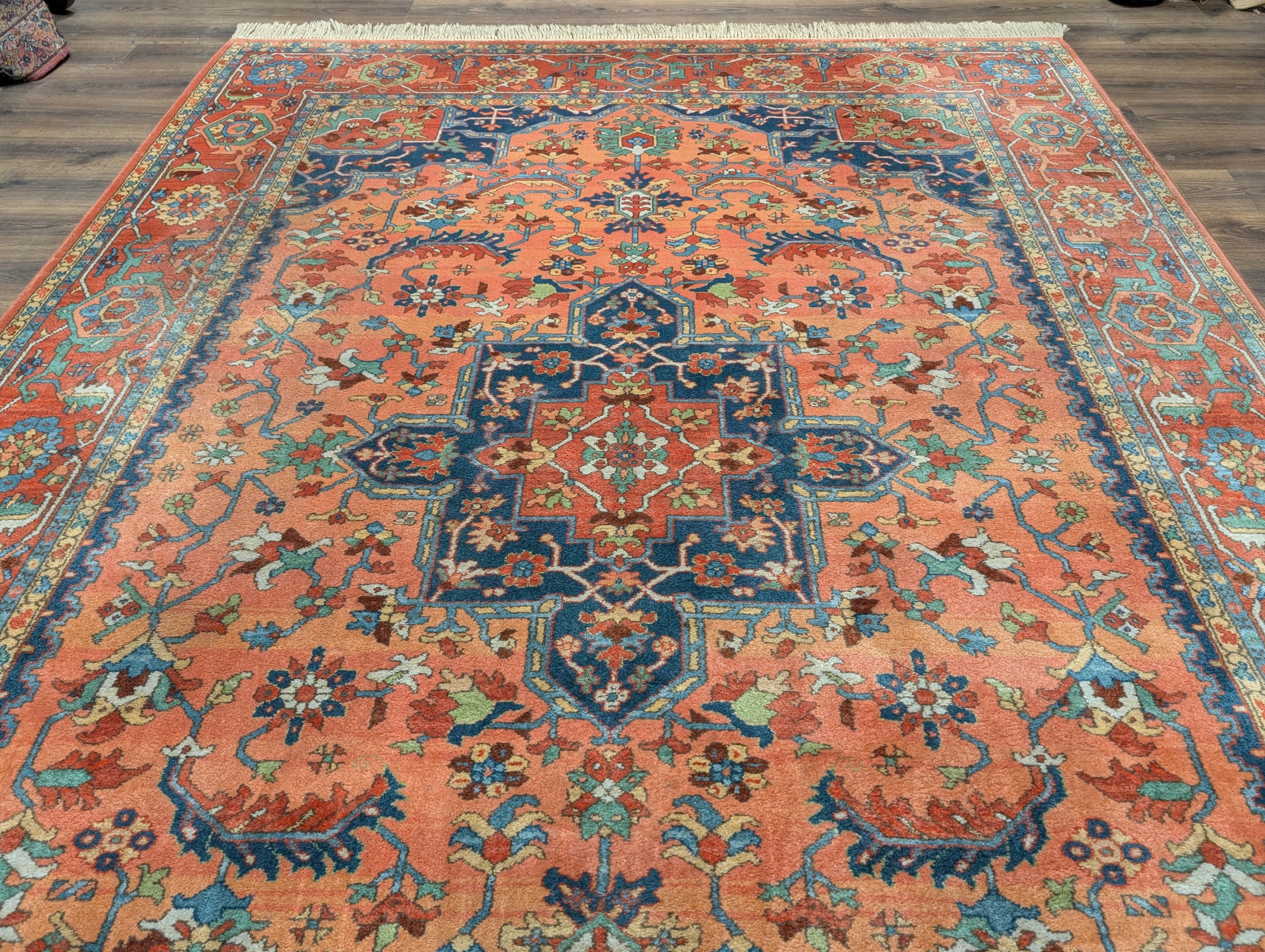 Karastan Rug 8.8 x 12 Medallion Serapi #736, Wool, Vintage, Rare - Jewel Rugs