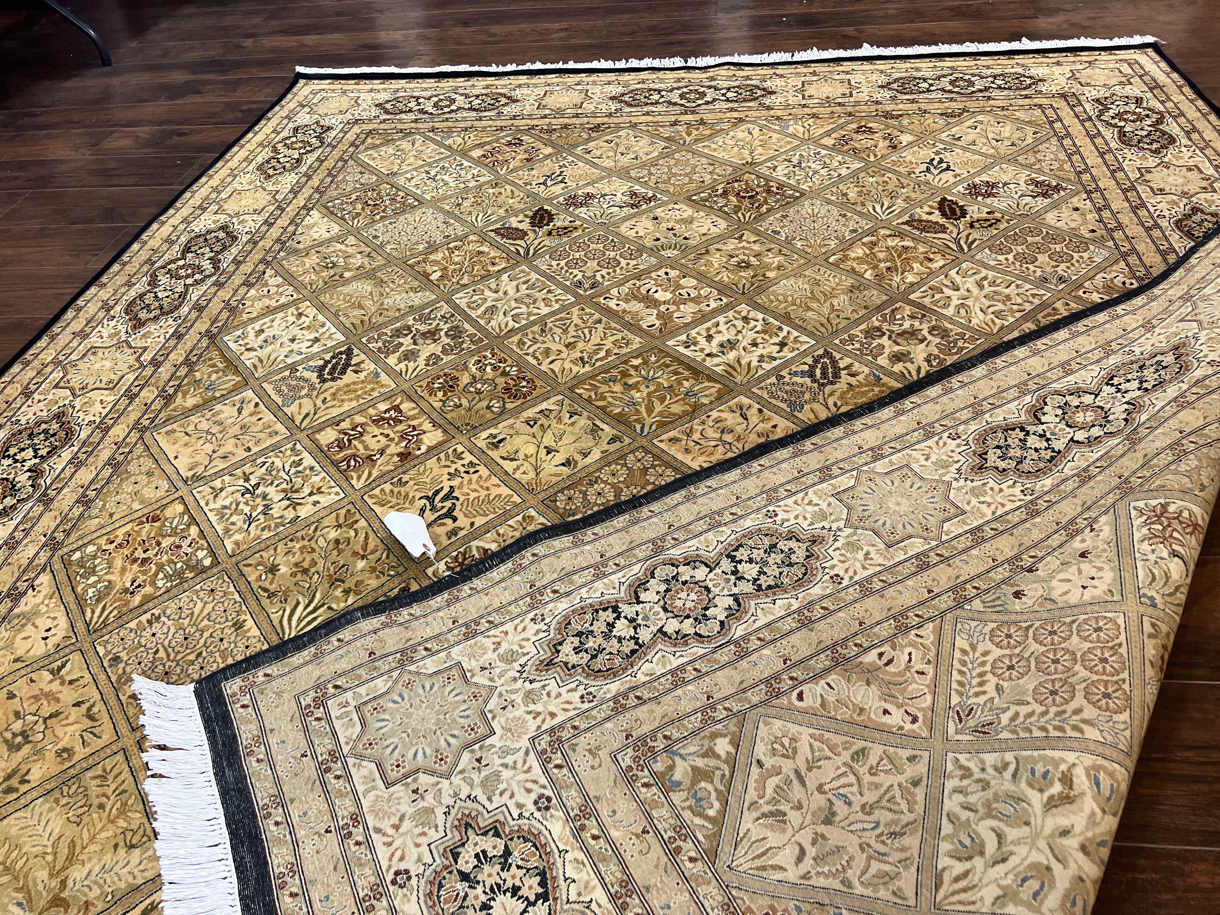 Pak Persian Rug 8x10, Multipanel Kirman Design, Wool Hand Knotted Vintage Carpet, Fine Weave Oriental Rug 8 x 10 - Jewel Rugs