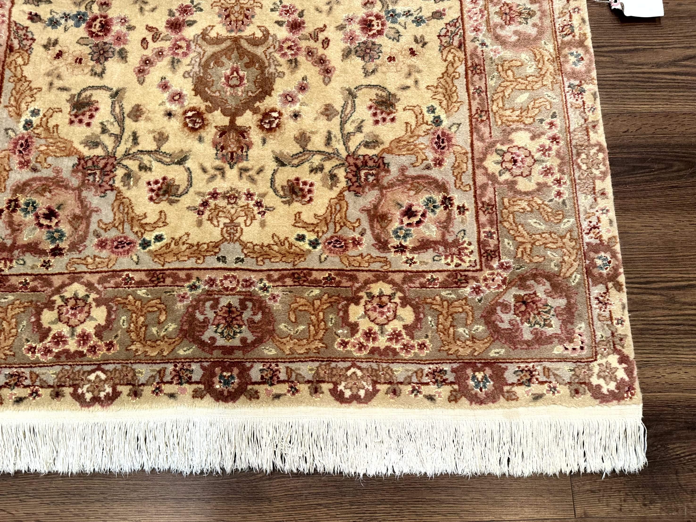 Sino Persian Rug 4x6, Wool and Silk Highlights, Fine 200 KPSI - Jewel Rugs