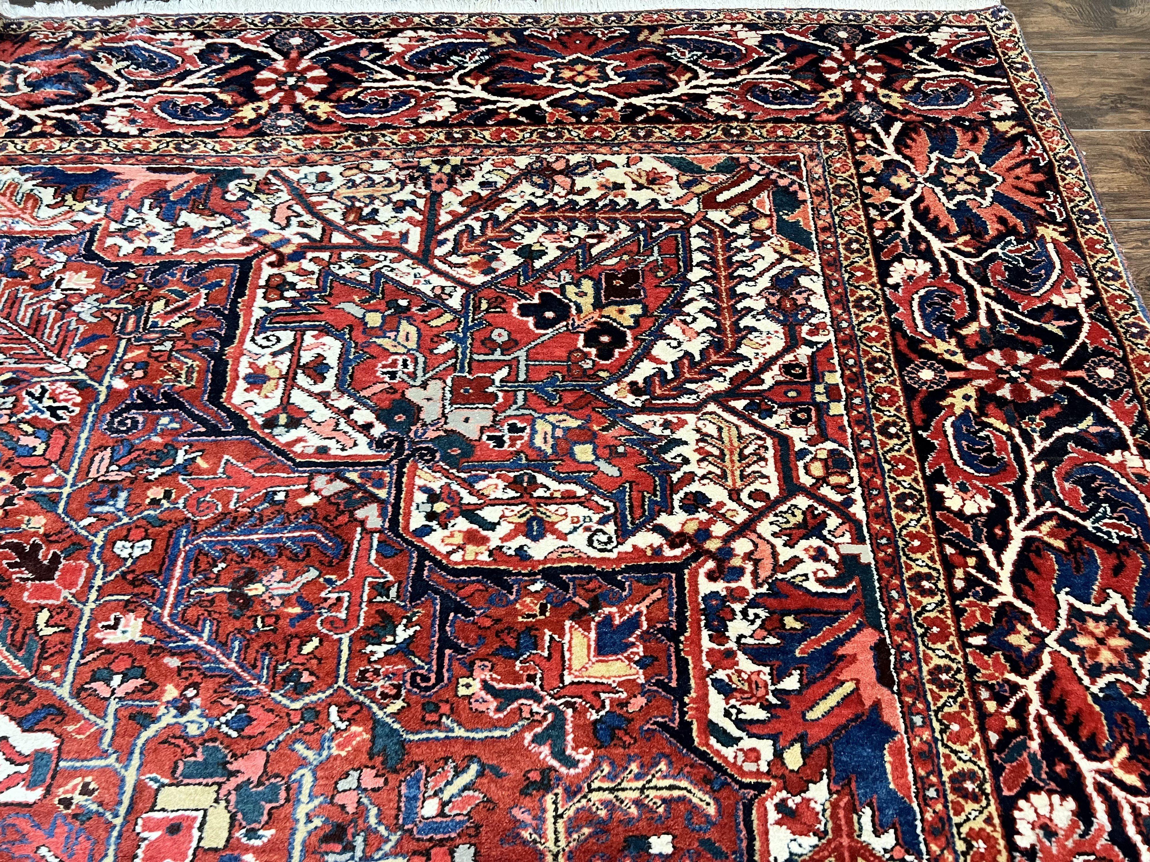 Large Persian Heriz Rug 11x15, Geometric Palace Size Carpet - Jewel Rugs
