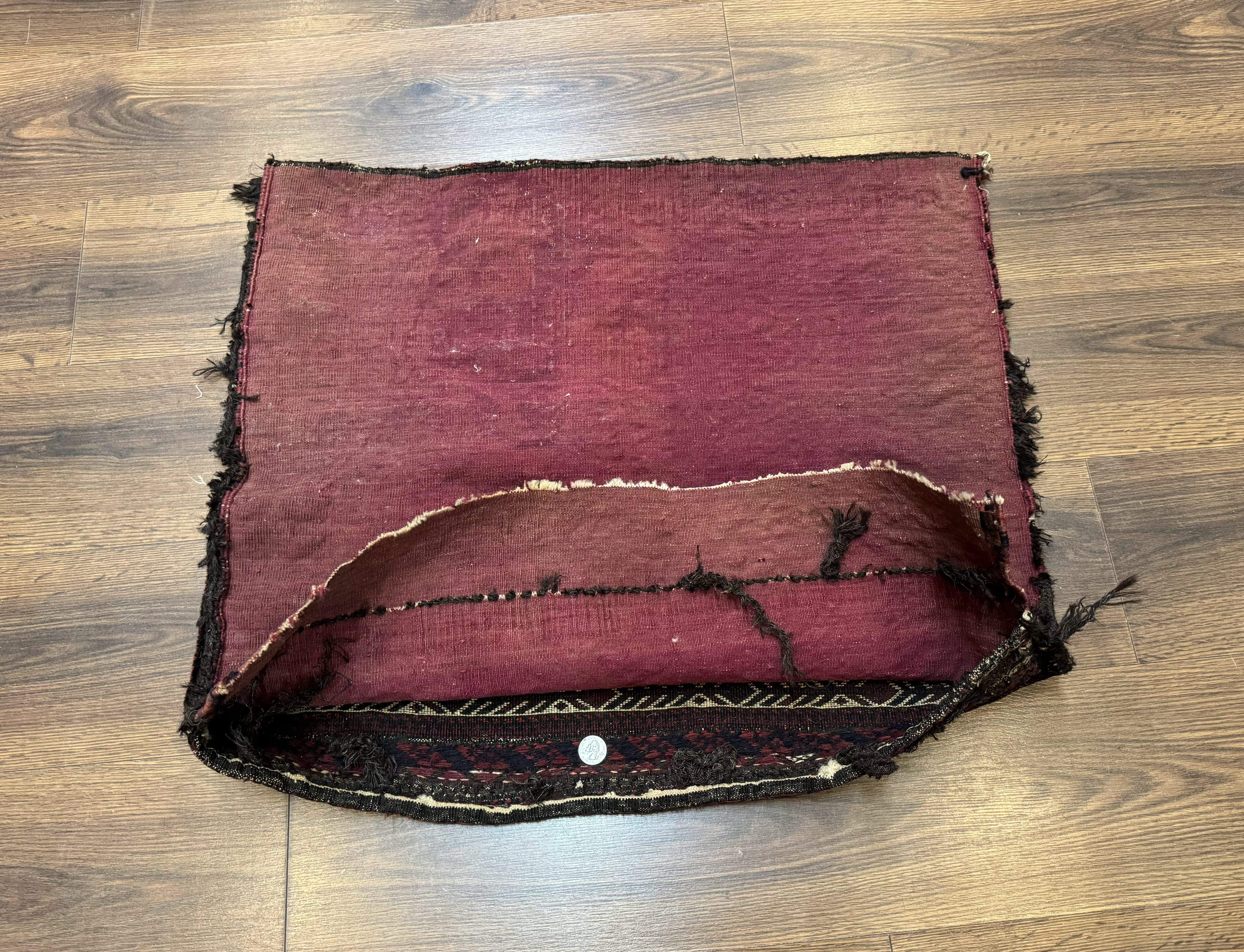 Persian Baluch Bagface Rug 2.6 x 2.6, Navy Blue, Tribal, Antique - Jewel Rugs