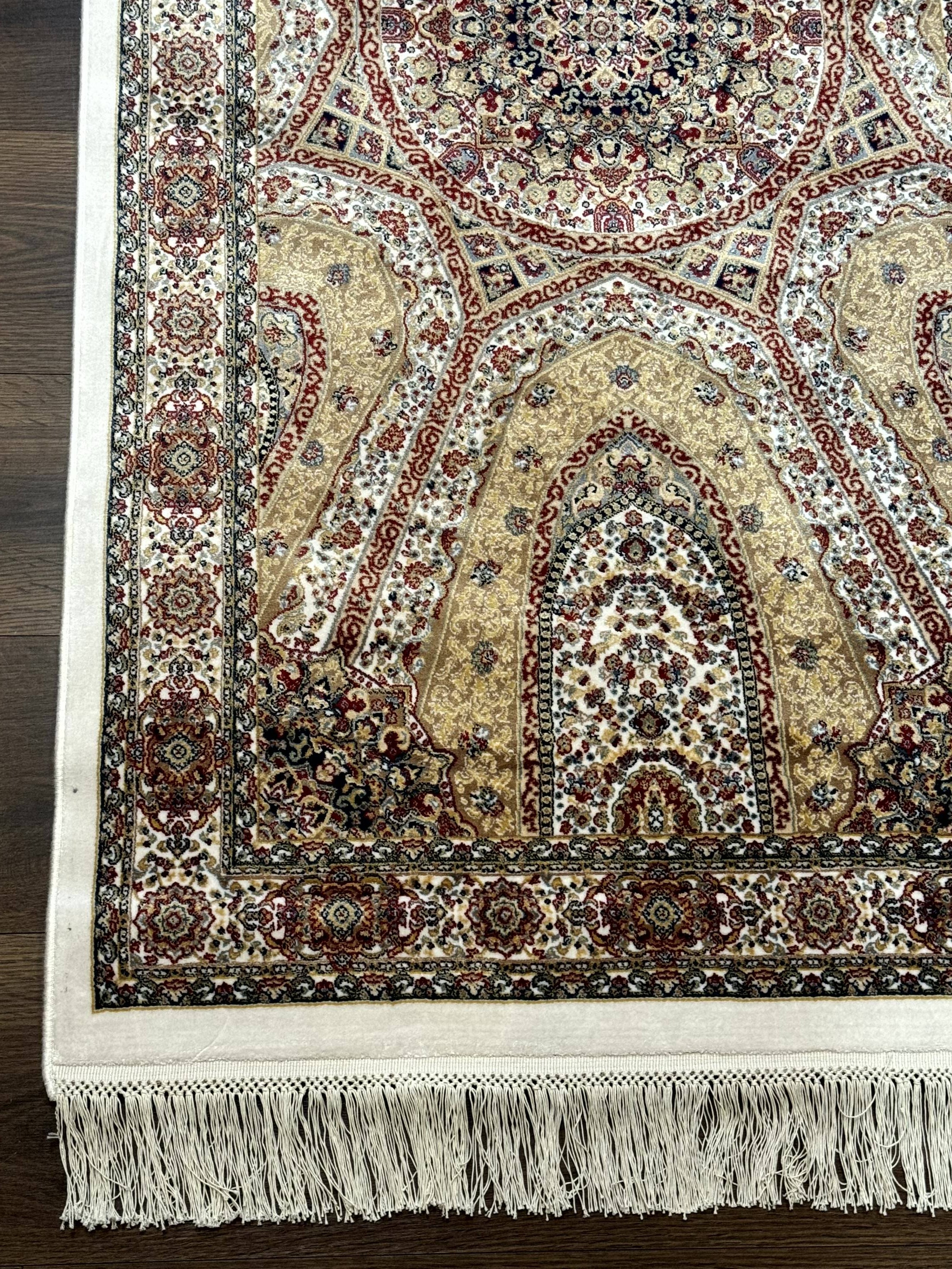 Turkish Silk Runner Rug 2.6 x 12, Hereke Mamluk Runner, Bamboo Silk, New - Jewel Rugs