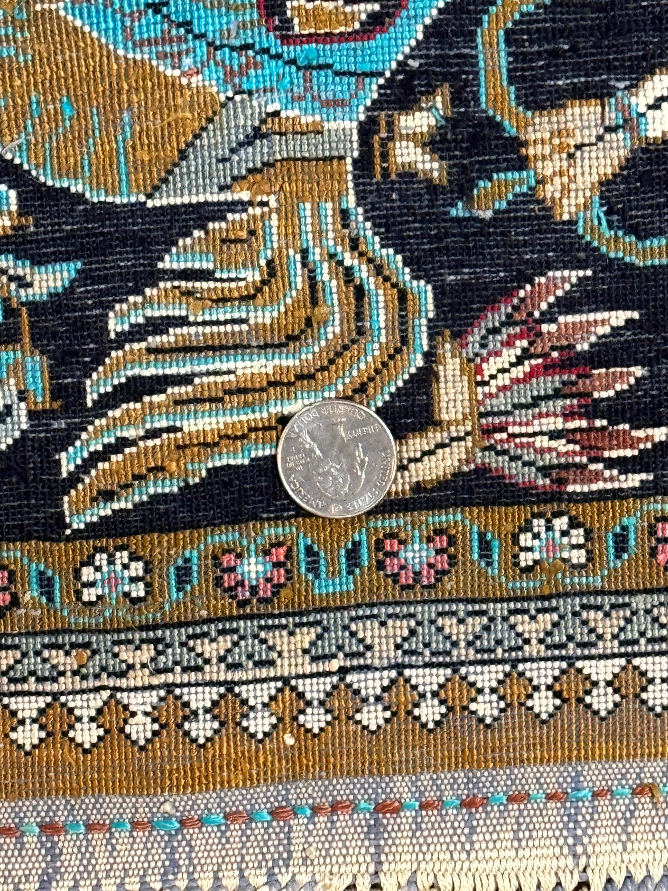 Persian Silk Qum Hunting Design Rug 2x3, Hunting Pattern, Horsemen, Silk on Silk, 330 KPSI - Jewel Rugs