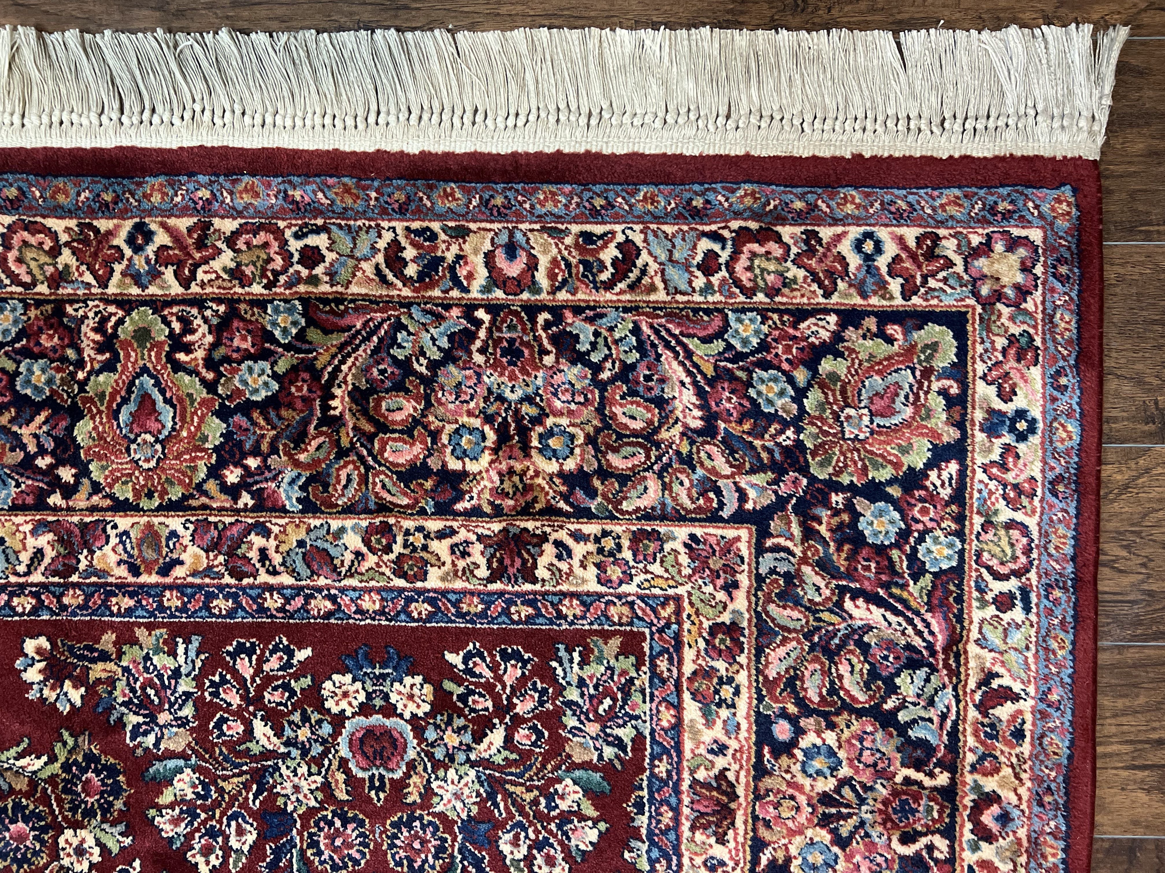Karastan Rug Sarouk #785, Large Wool Pile Karastan Carpet 10x14 ft, Original Collection 700 Series, Discontinued Vintage Karastan Rug, Red - Jewel Rugs