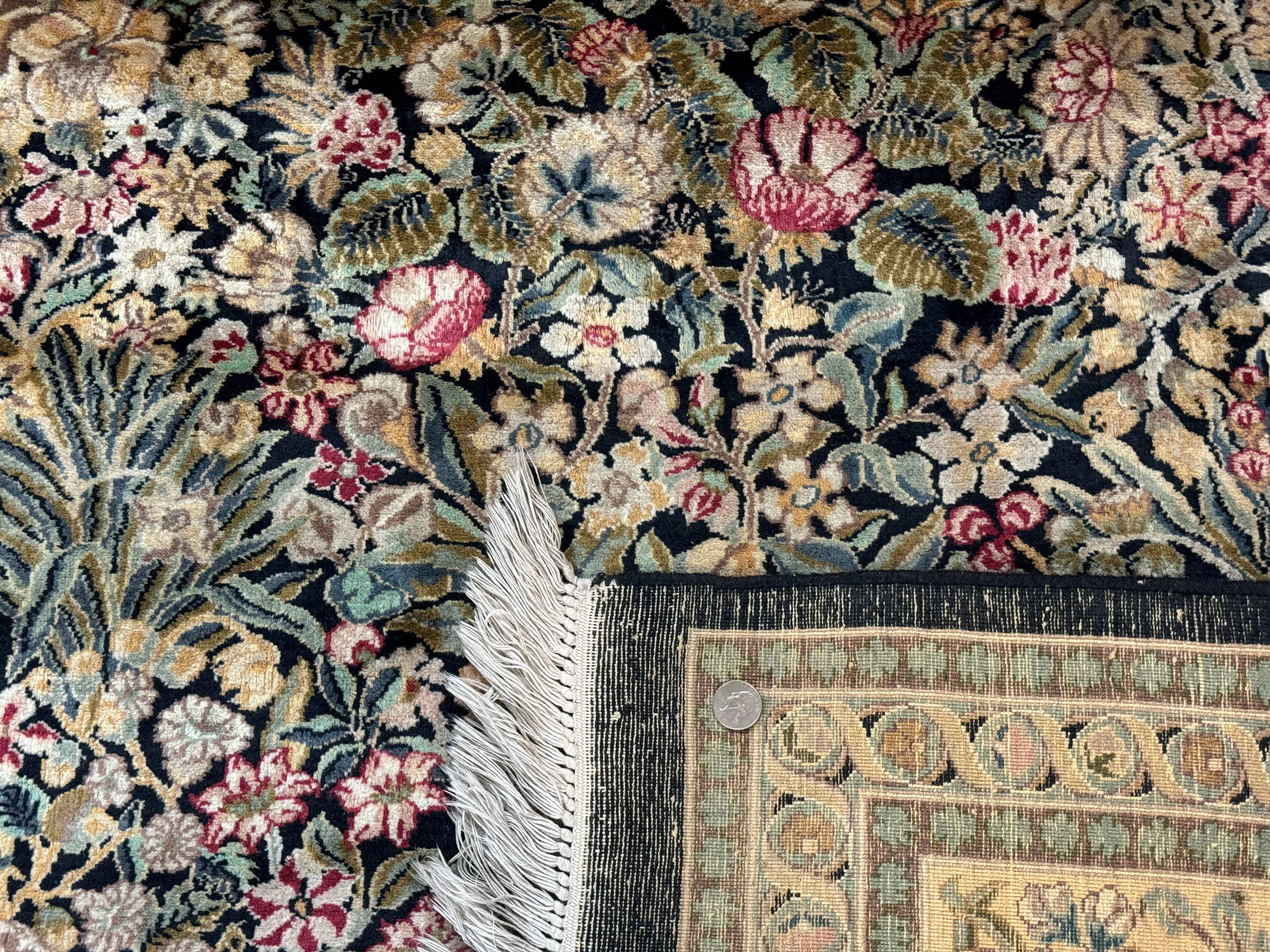 Pak Persian Rug 9x12, William Morris Floral Pattern, Bird Motifs, Wool Pakistani Oriental Carpet, 260 KPSI - Jewel Rugs