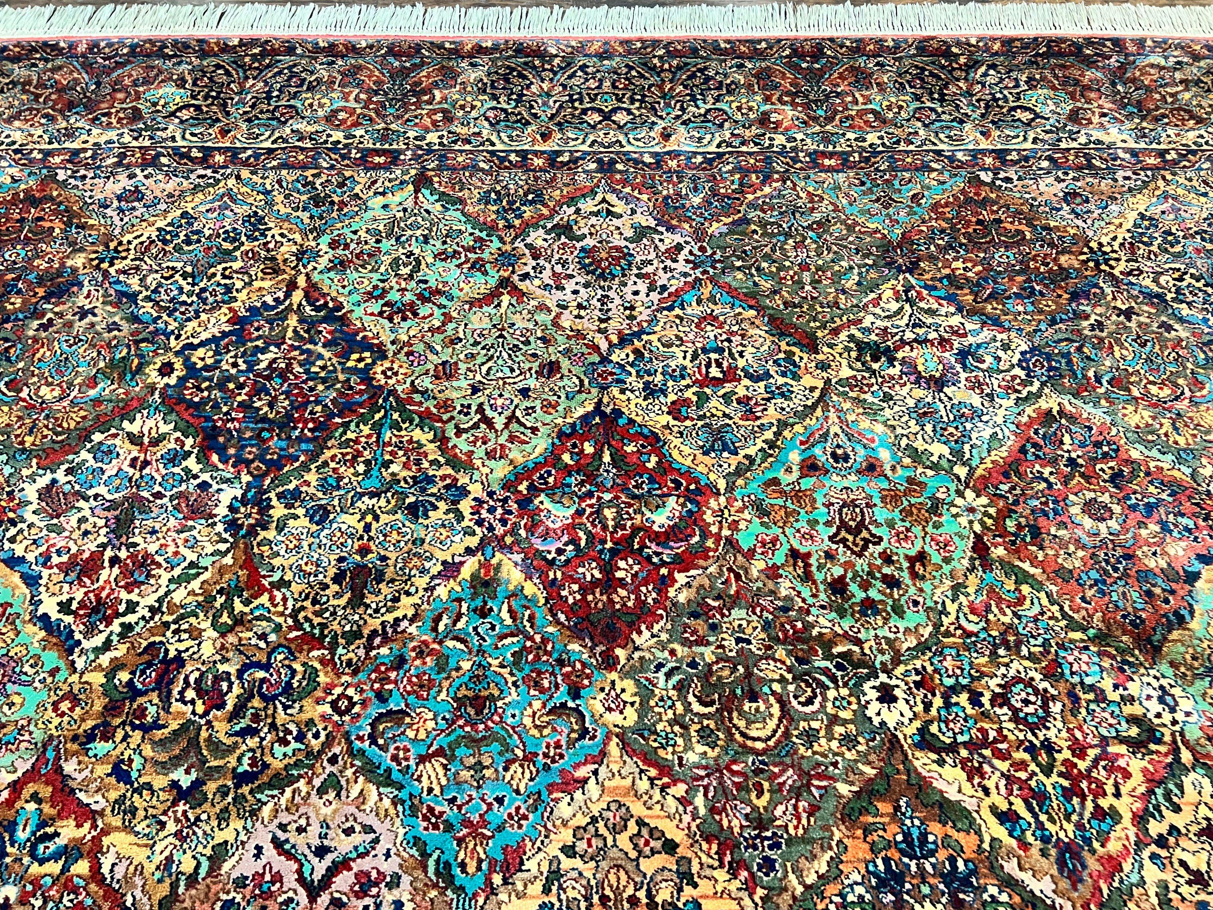 Karastan Multicolor Panel Kirman Rug #717, Wool Karastan Rug 12 x 16, Extra Large Karastan Area Rug, Original Karastan Collection 700 Series - Jewel Rugs