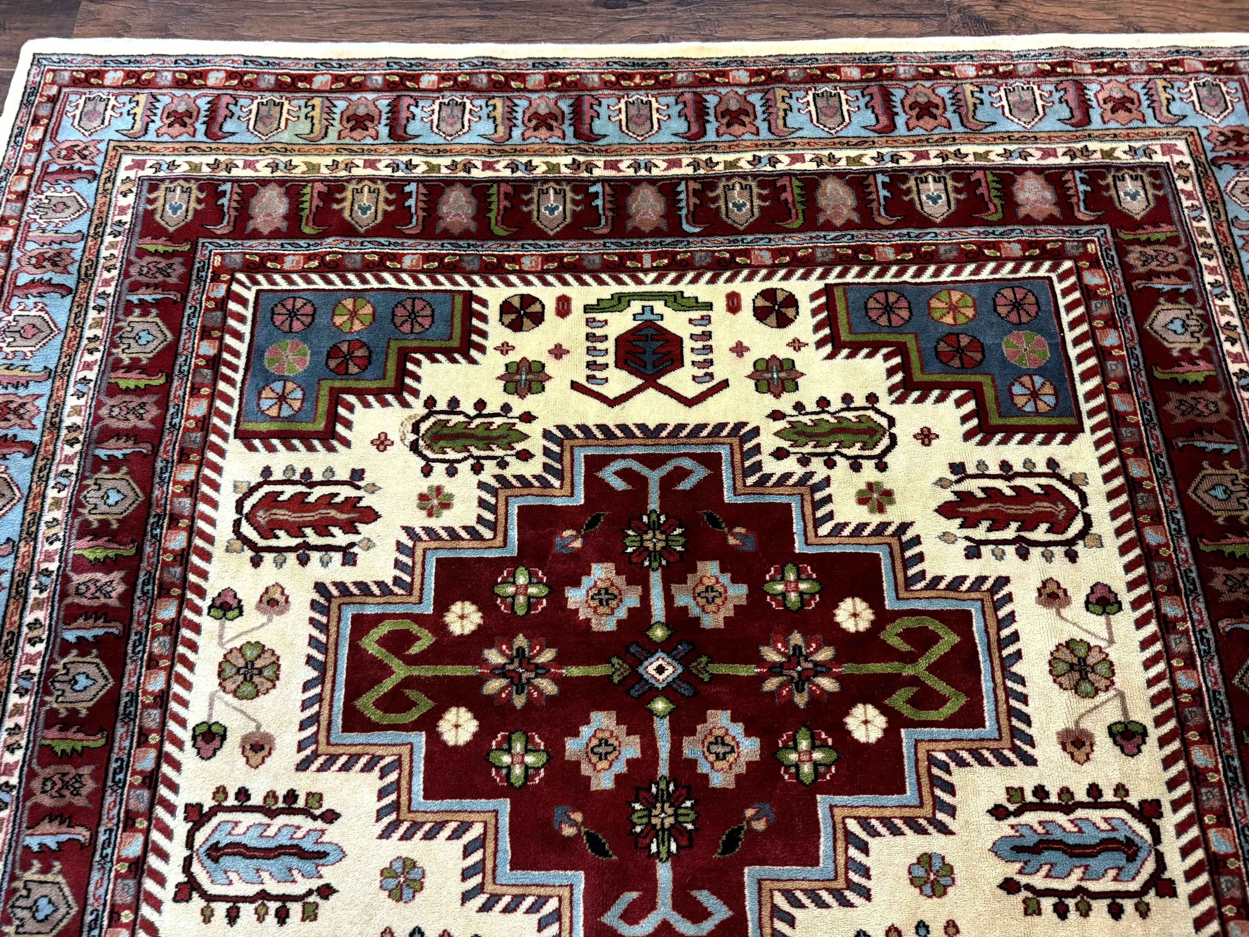 Turkish Kazak Rug 6x9, Geometric Medallions - Jewel Rugs