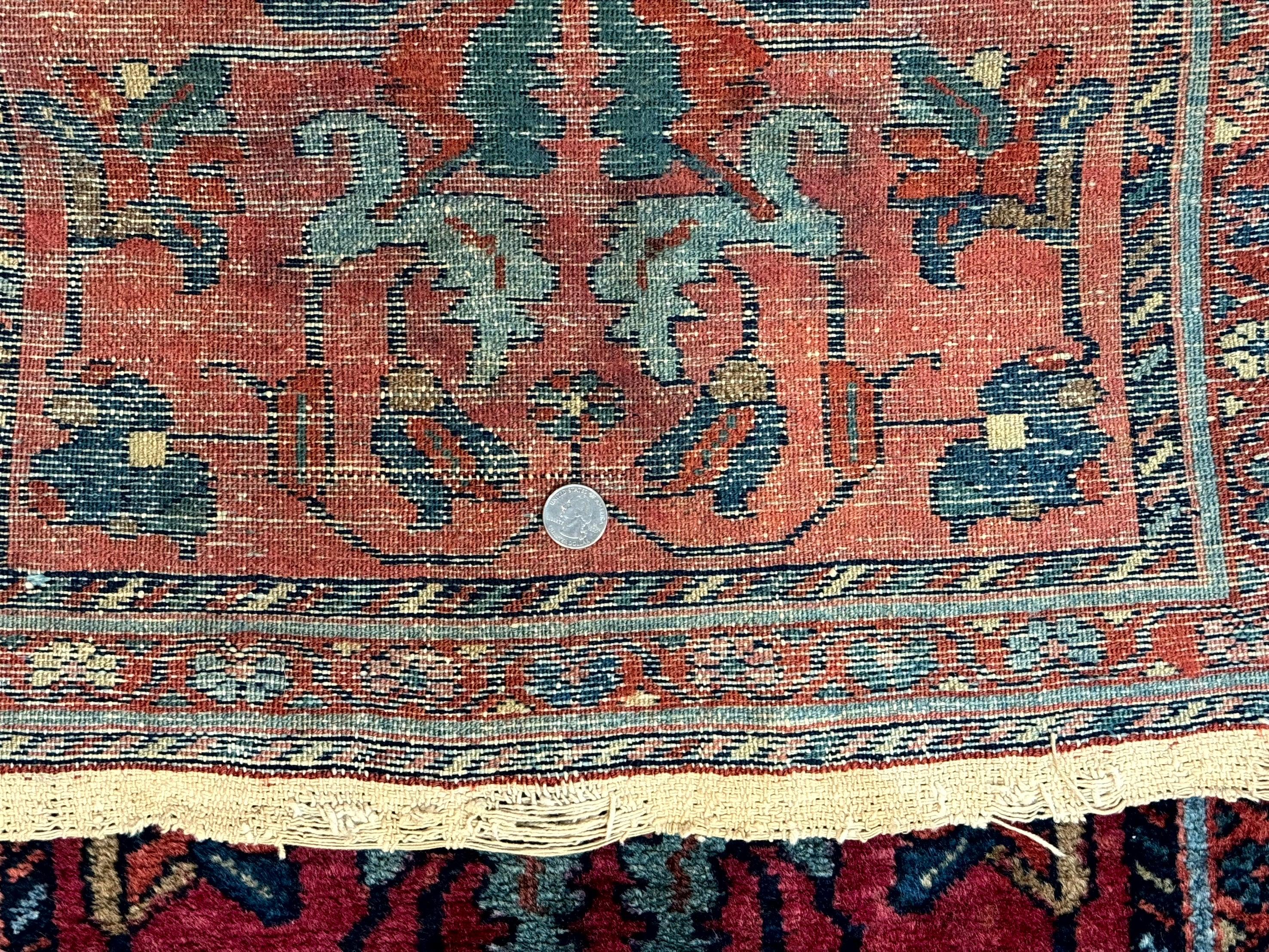 Antique Persian Small Rug 2x3, Persian Lilian Rug, Red - Jewel Rugs