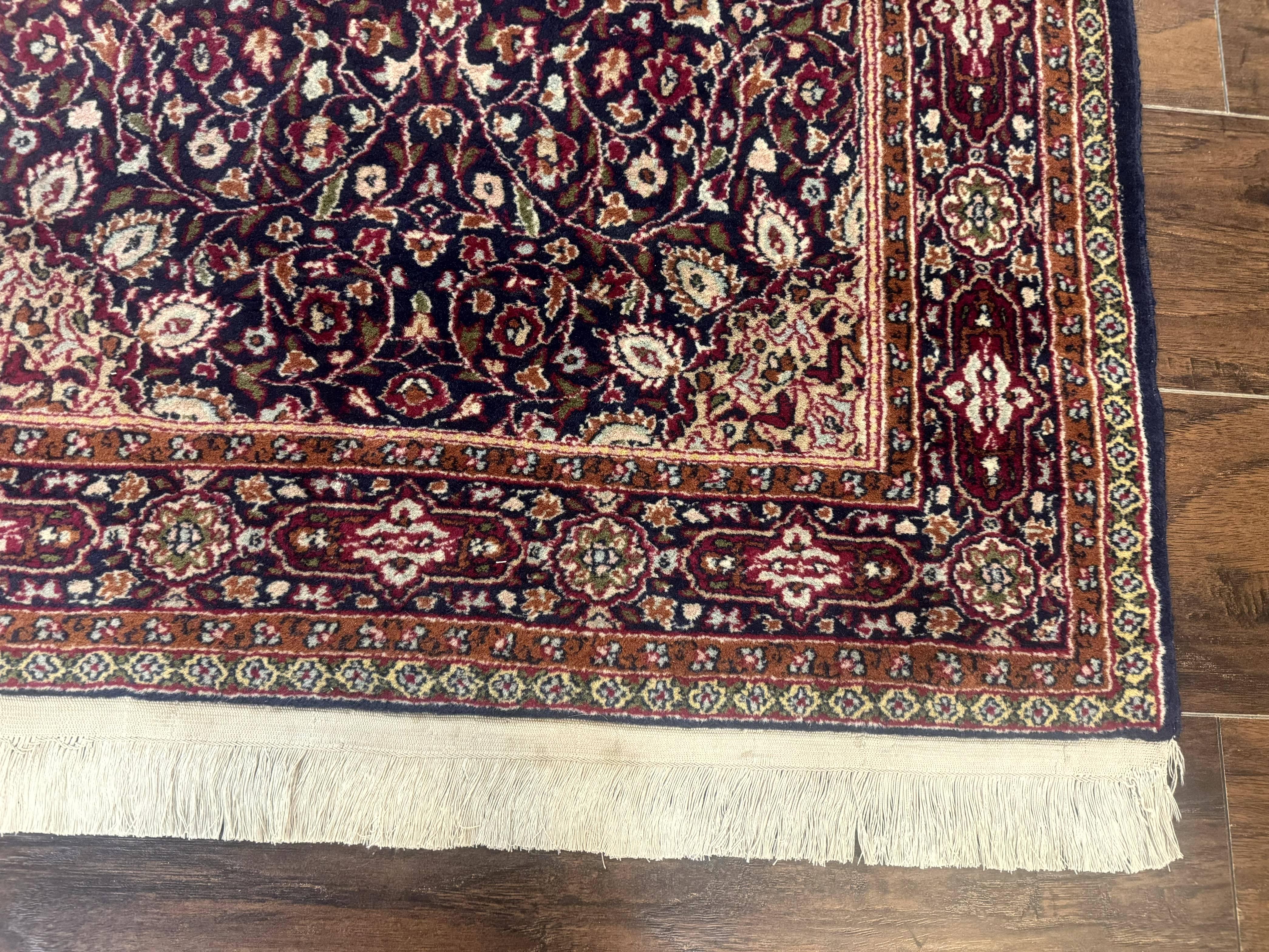 Indo Kashmiri Rug 3x5, Navy Blue, Very Fine 400 KPSI, Pair B - Jewel Rugs