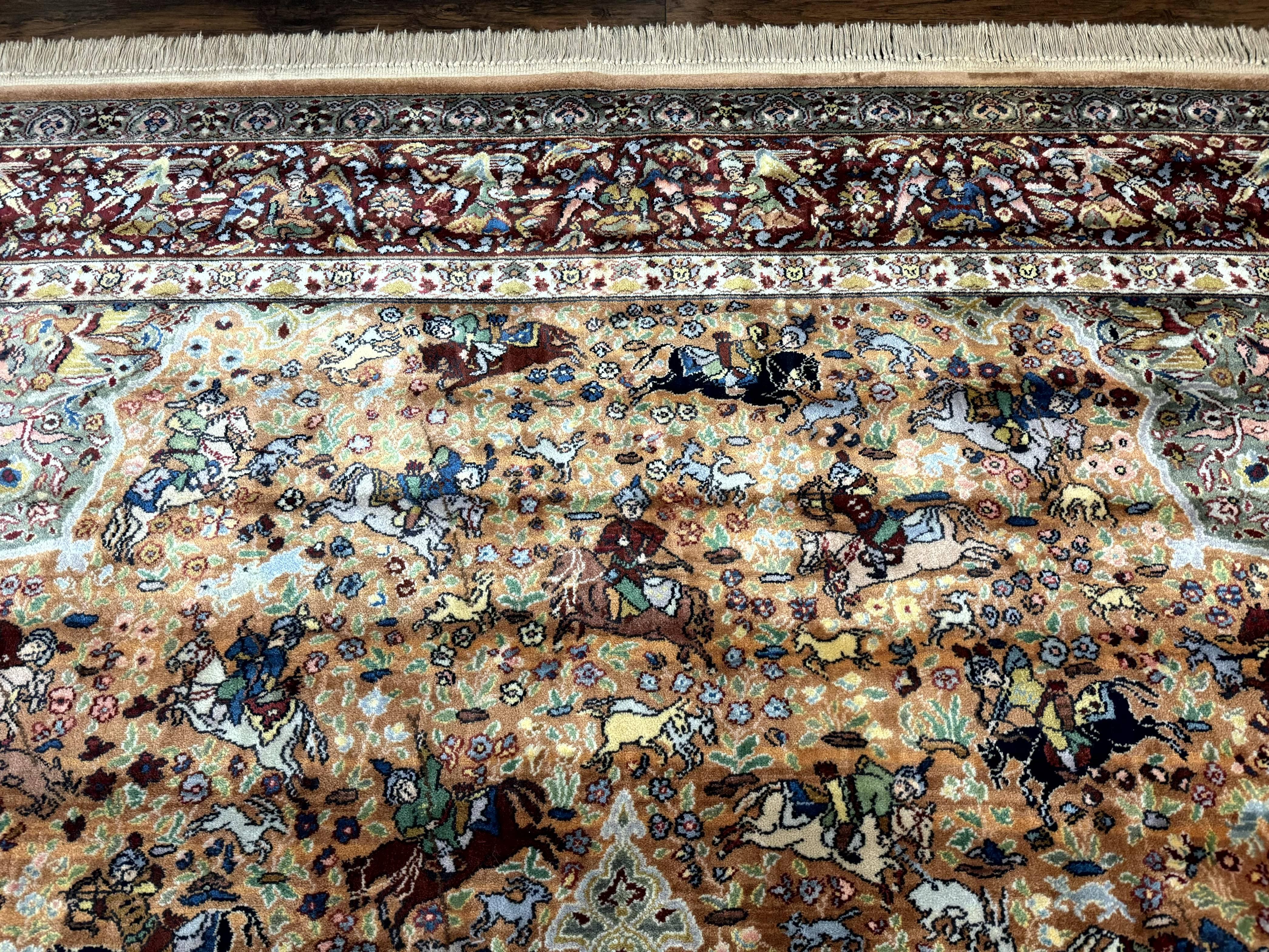 Karastan Rug 10x14 Persian Hunting Rug #723, Wool Pile Karastan Area Rug, Discontinued Original 700 Series Karastan Carpet, Room Sized - Jewel Rugs