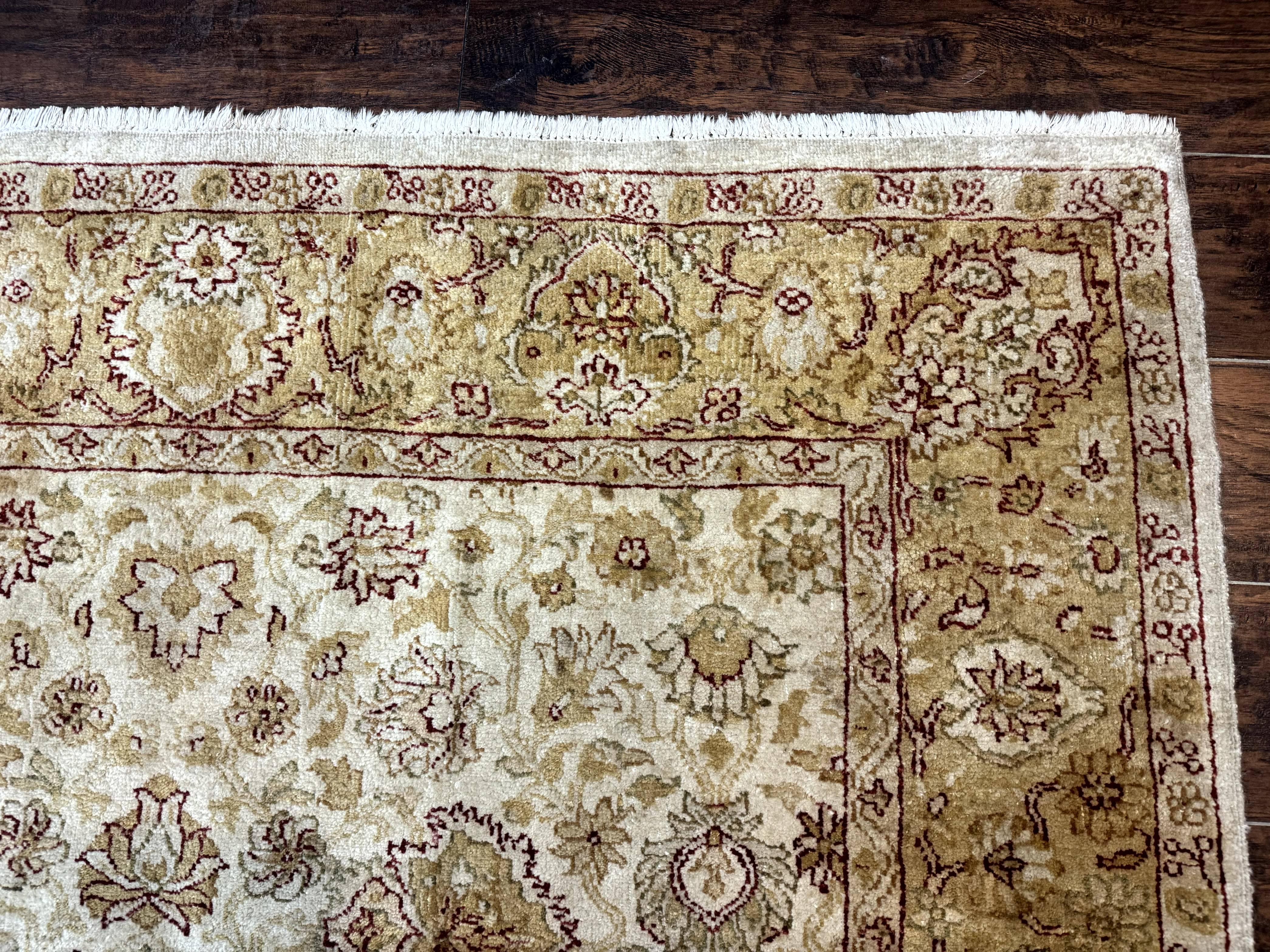 Turkish Oushak Rug 6x9, Vintage, Beige - Jewel Rugs