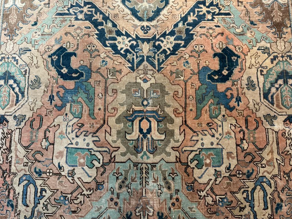 Antique Persian Tabriz Rug 8x11, Unique Colors and Design - Jewel Rugs