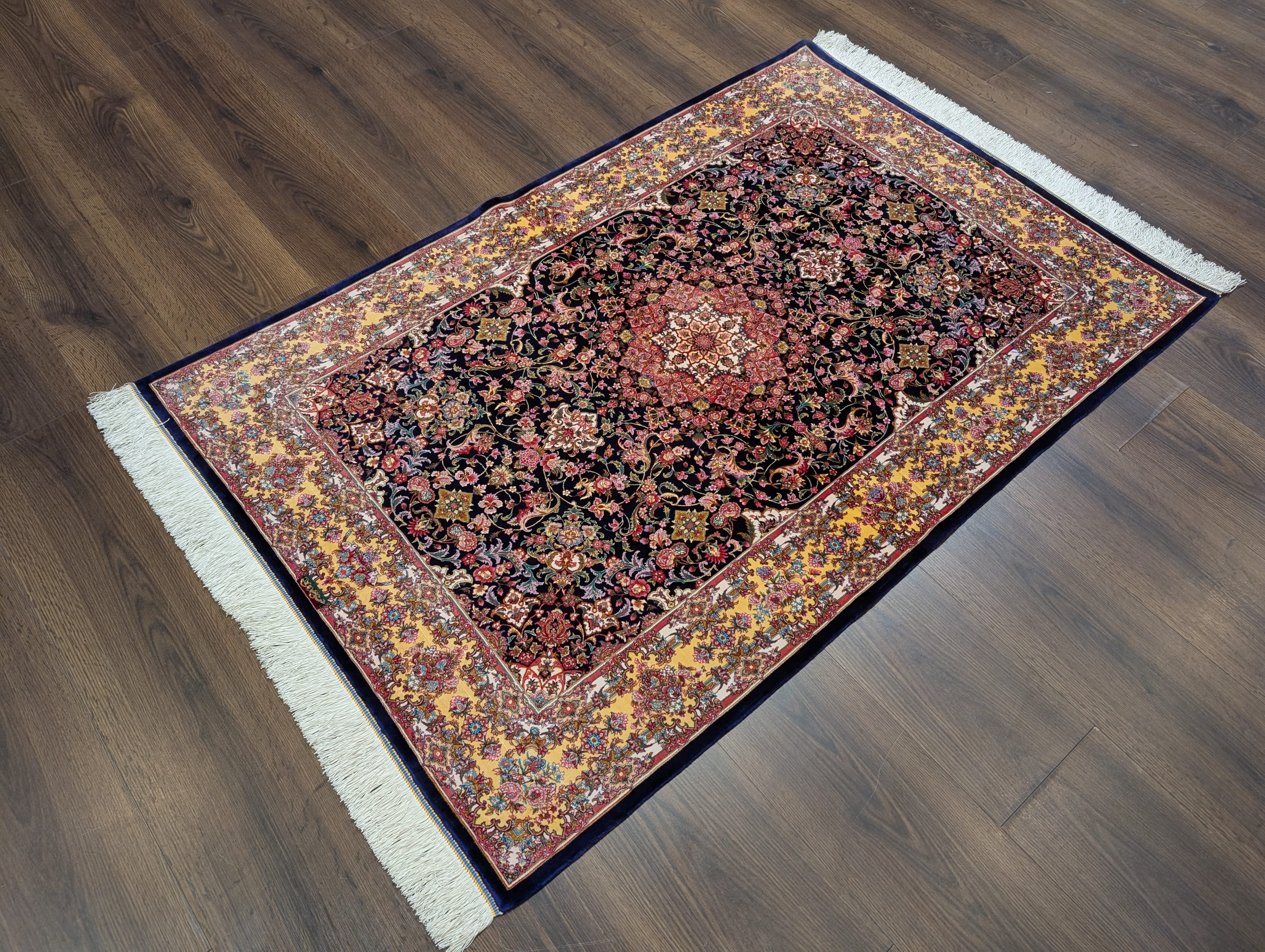 Persian Silk Rug 3x5, Fine, Bamboo Silk, New - Jewel Rugs