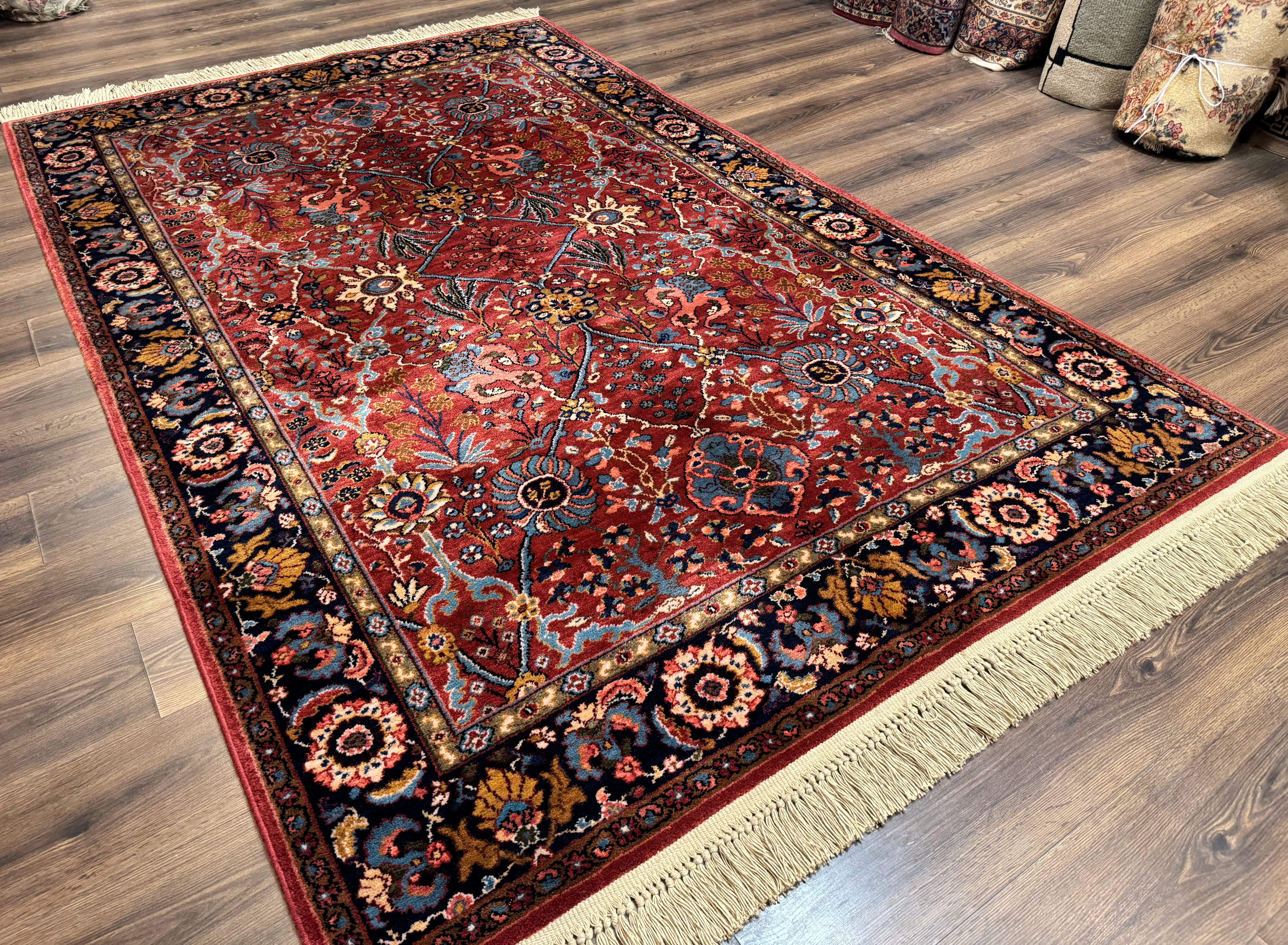 5.9 x 9 Karastan Rug Ispahan #766, Vintage Wool Discontinued Original 700 Series - Jewel Rugs