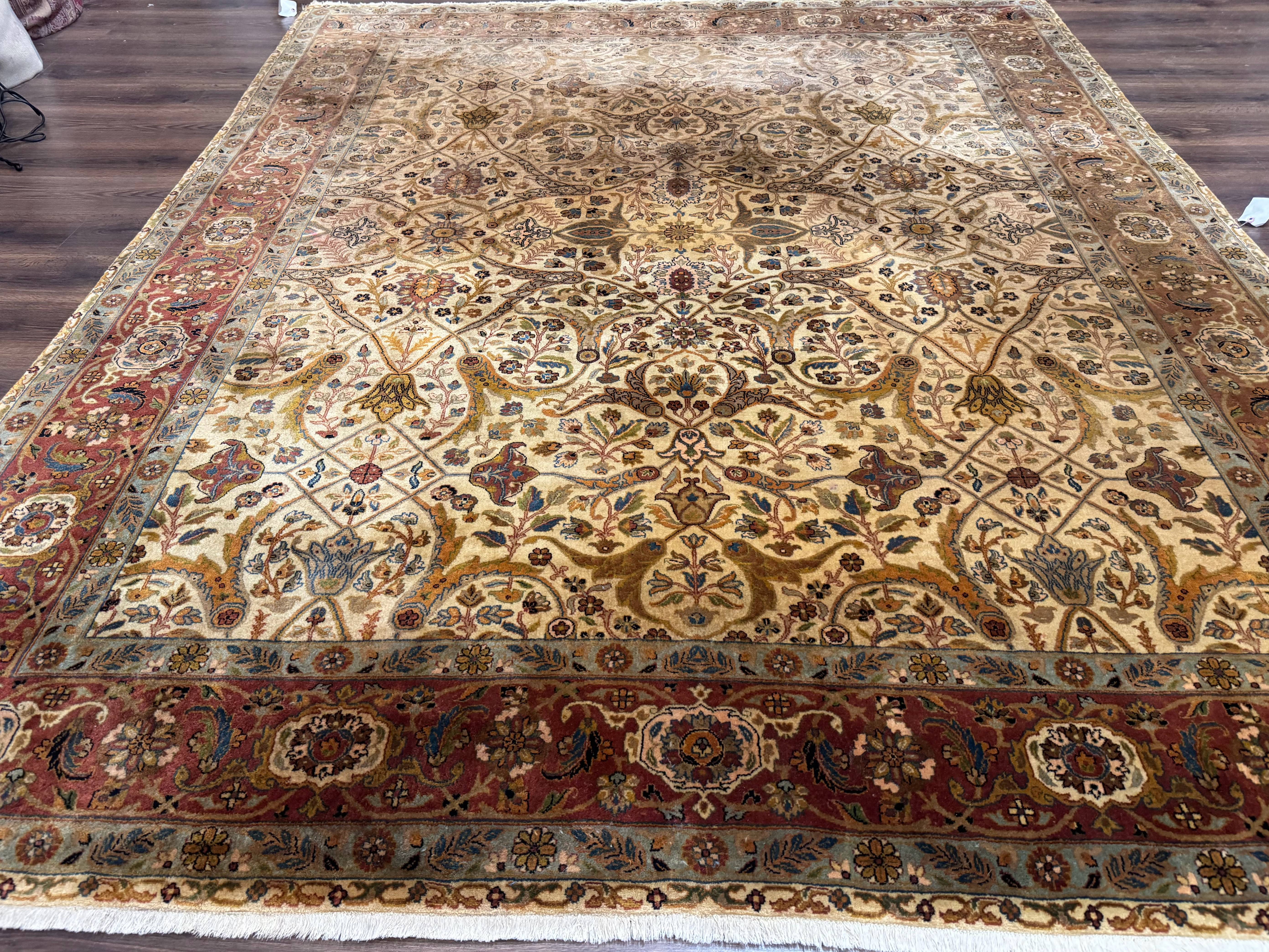Indo Persian Rug 8x10, Teawash Bidjar Carpet, Allover Pattern - Jewel Rugs