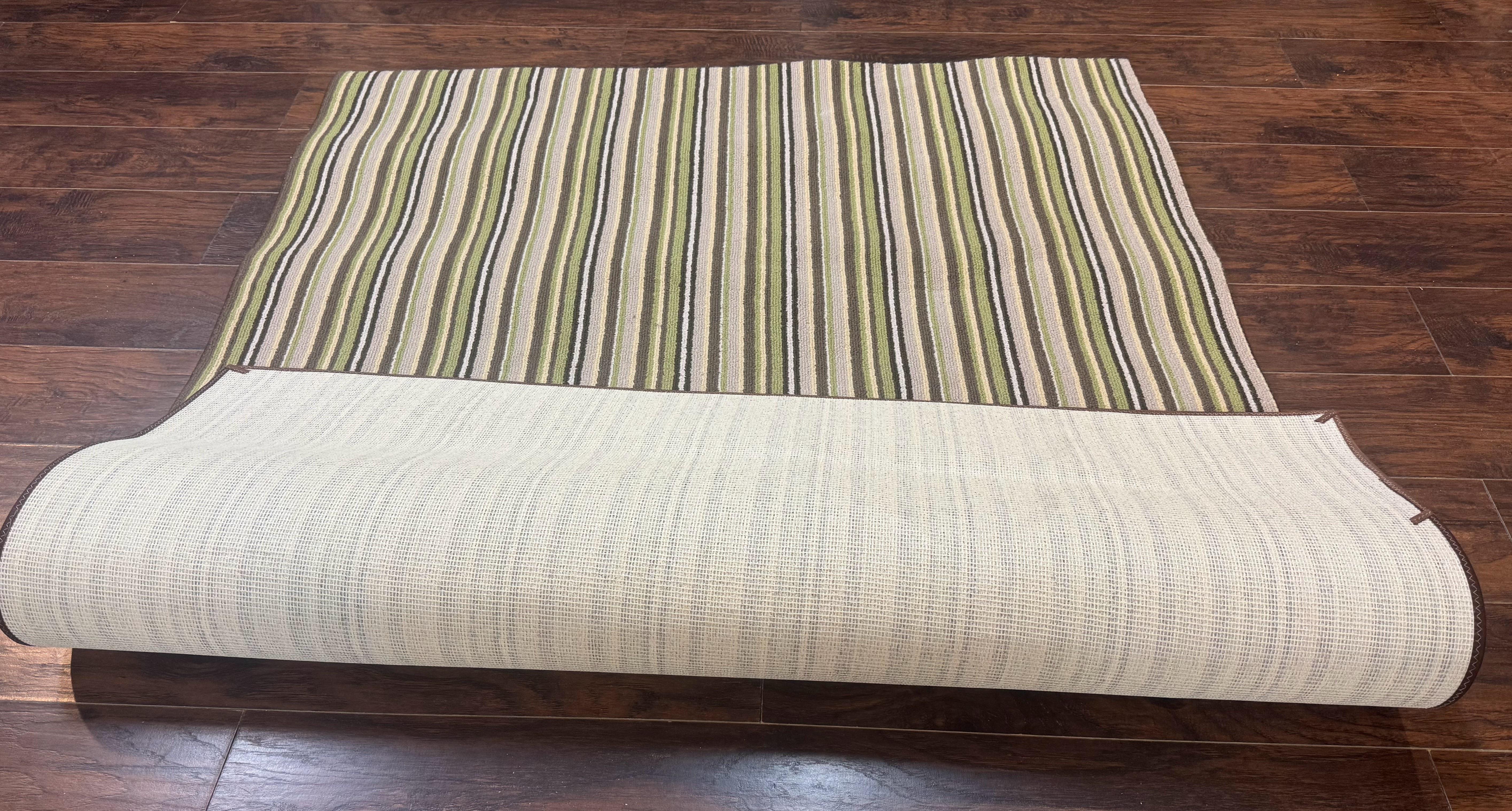 Stark Power Loomed Striped Rug 5x6, Multicolor Vintage Stark Carpet - Jewel Rugs