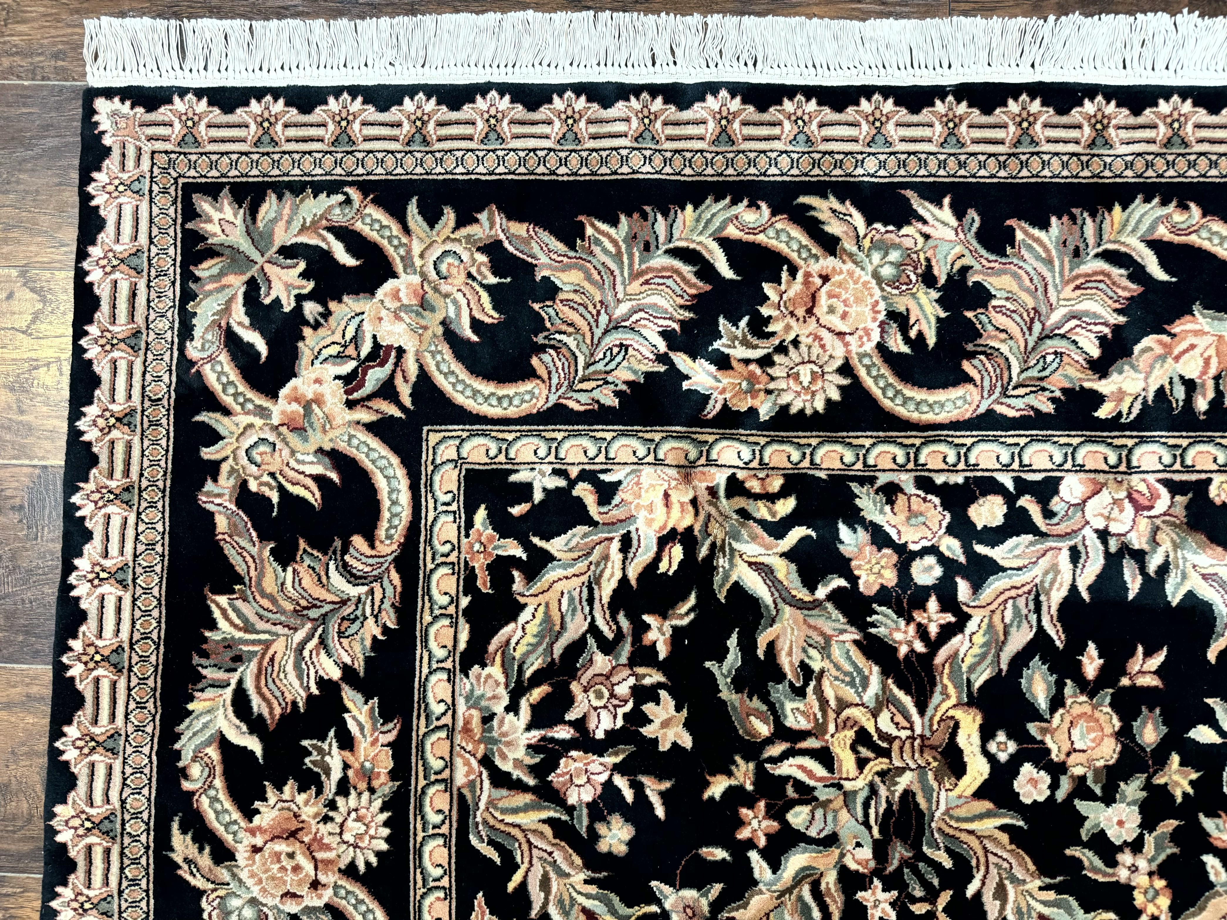 Pak Persian Rug 8x10, Black, Handmade - Jewel Rugs