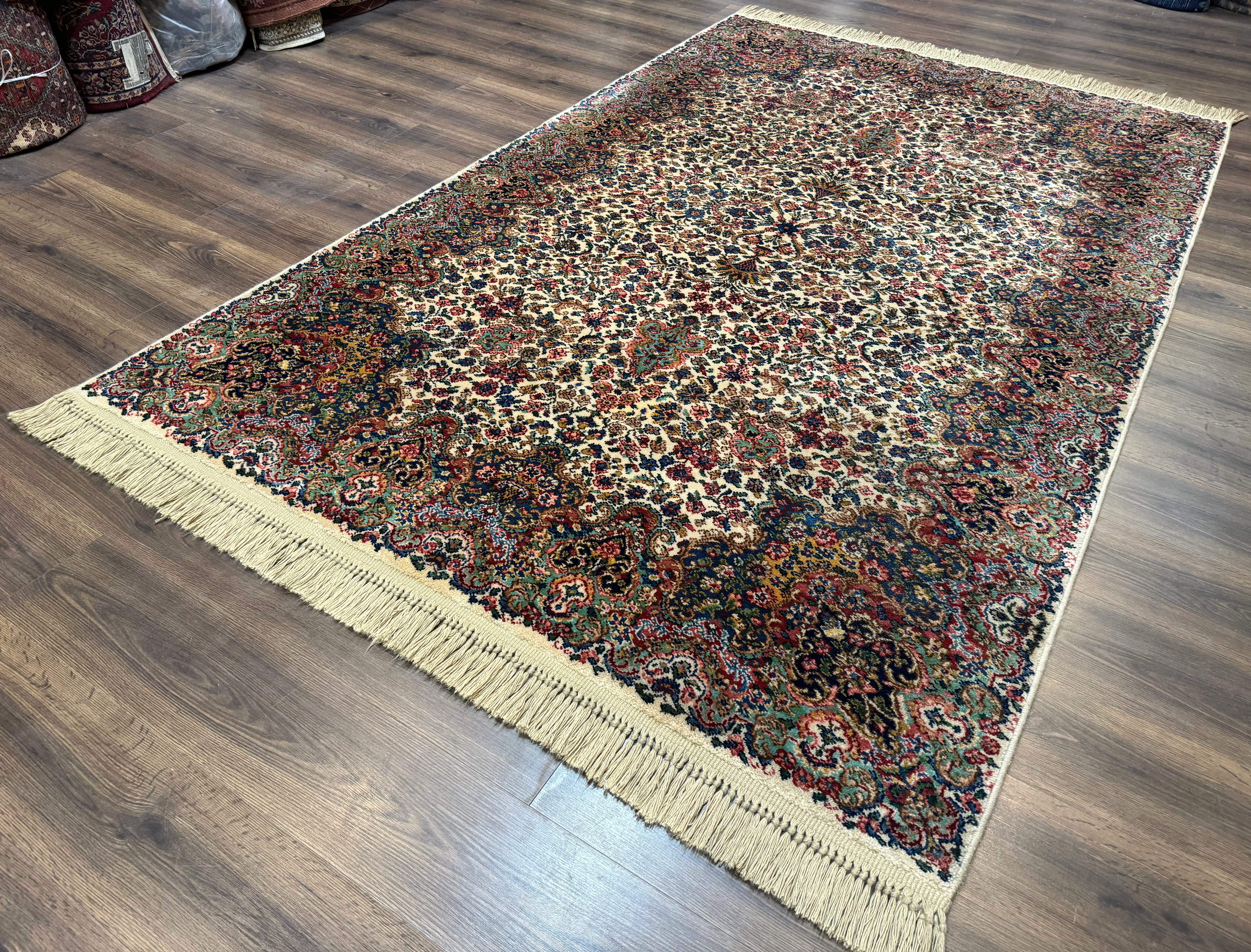 Karastan Rug 6x9 Wool Floral Kirman Rug #742 - Jewel Rugs