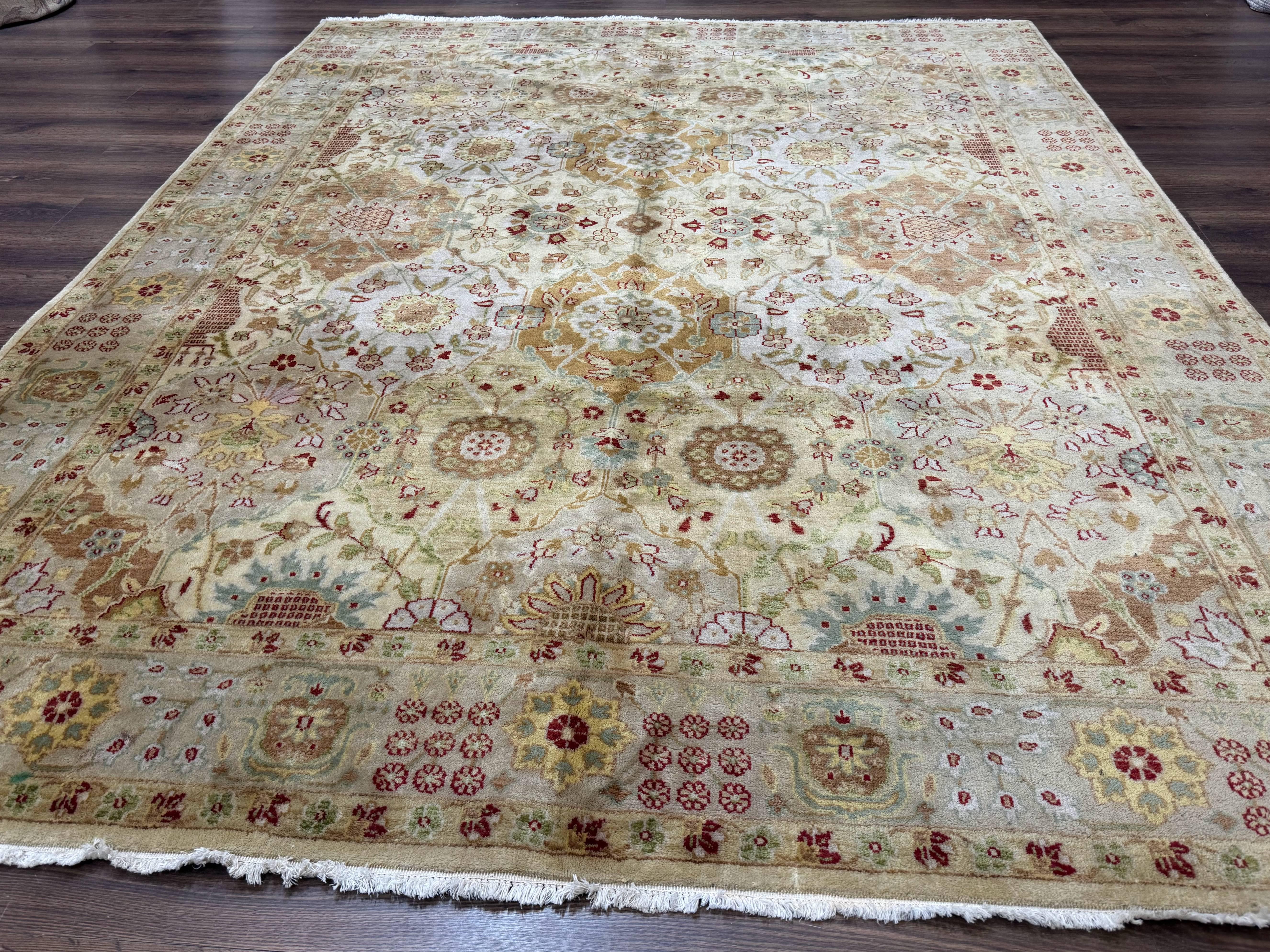 Indo Persian Rug 8x10, Indian Rug, Soft Wool Rug, Oushak Style Rug, Handmade Rug - Jewel Rugs