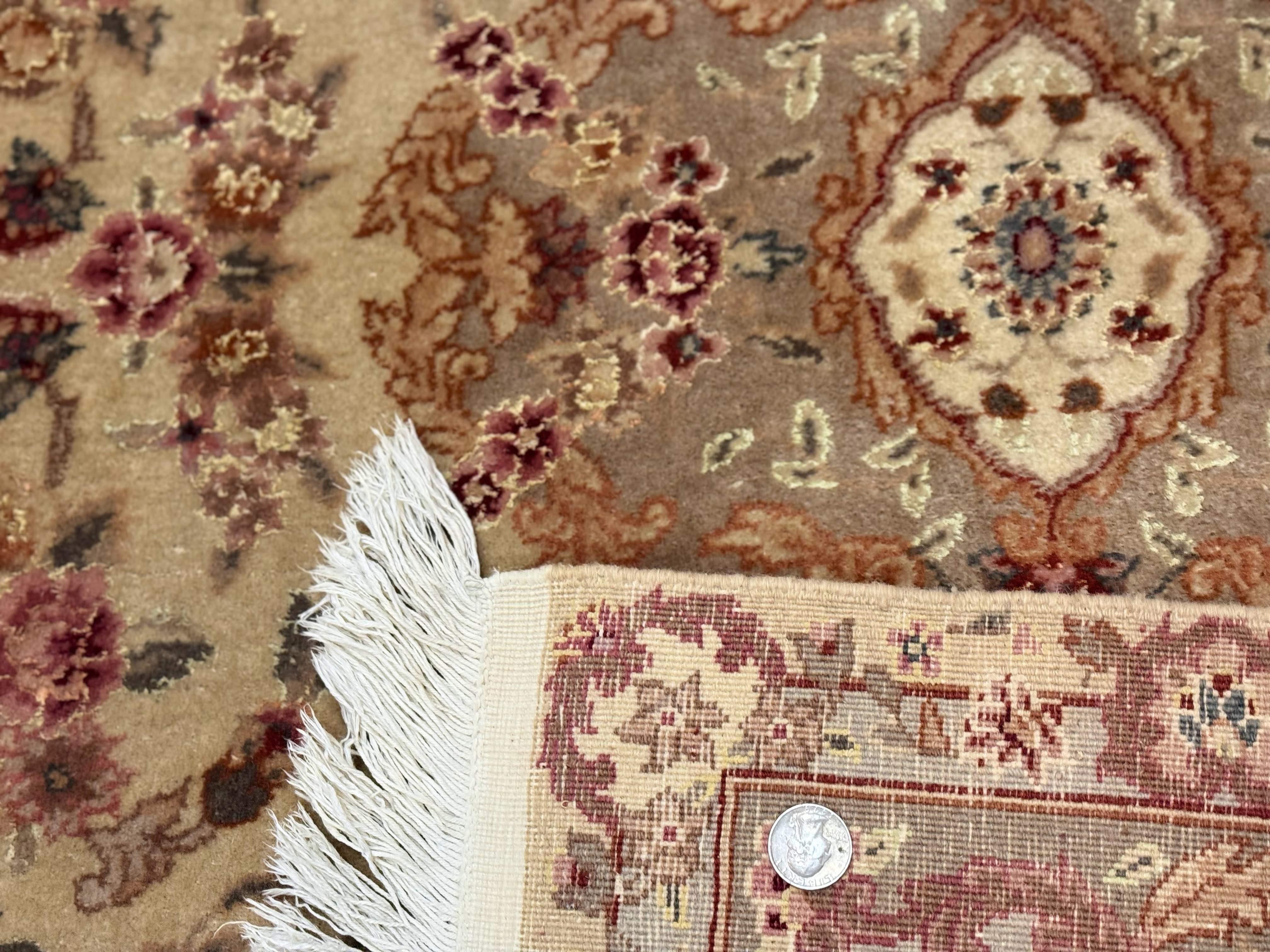 Sino Persian Rug 4x6, Wool and Silk Highlights, Fine 200 KPSI - Jewel Rugs