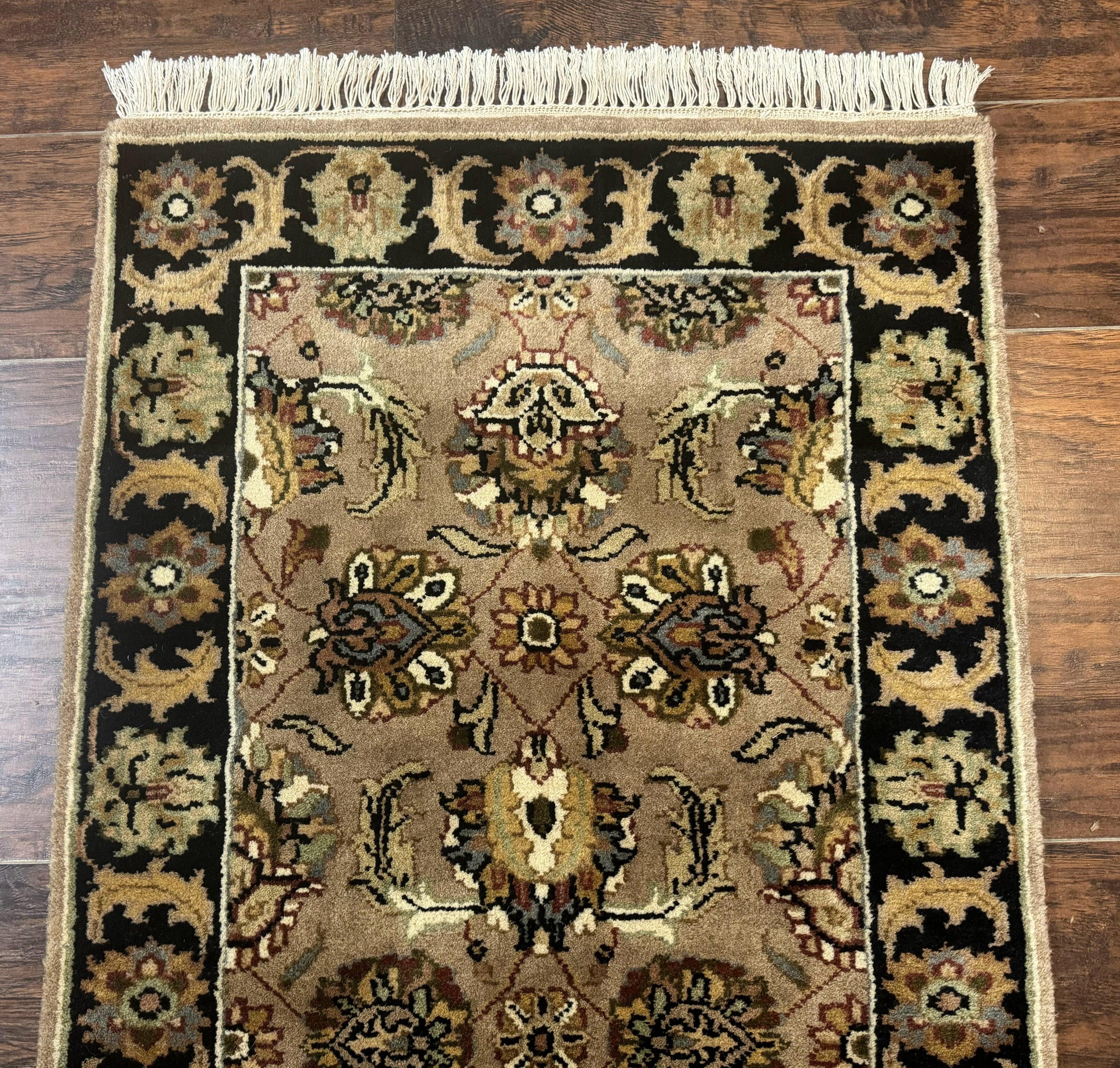 Indo Mahal Runner Rug 2.5 x 12, Traditional Wool Runner for Hallway or Kitchen, Vintage - Jewel Rugs
