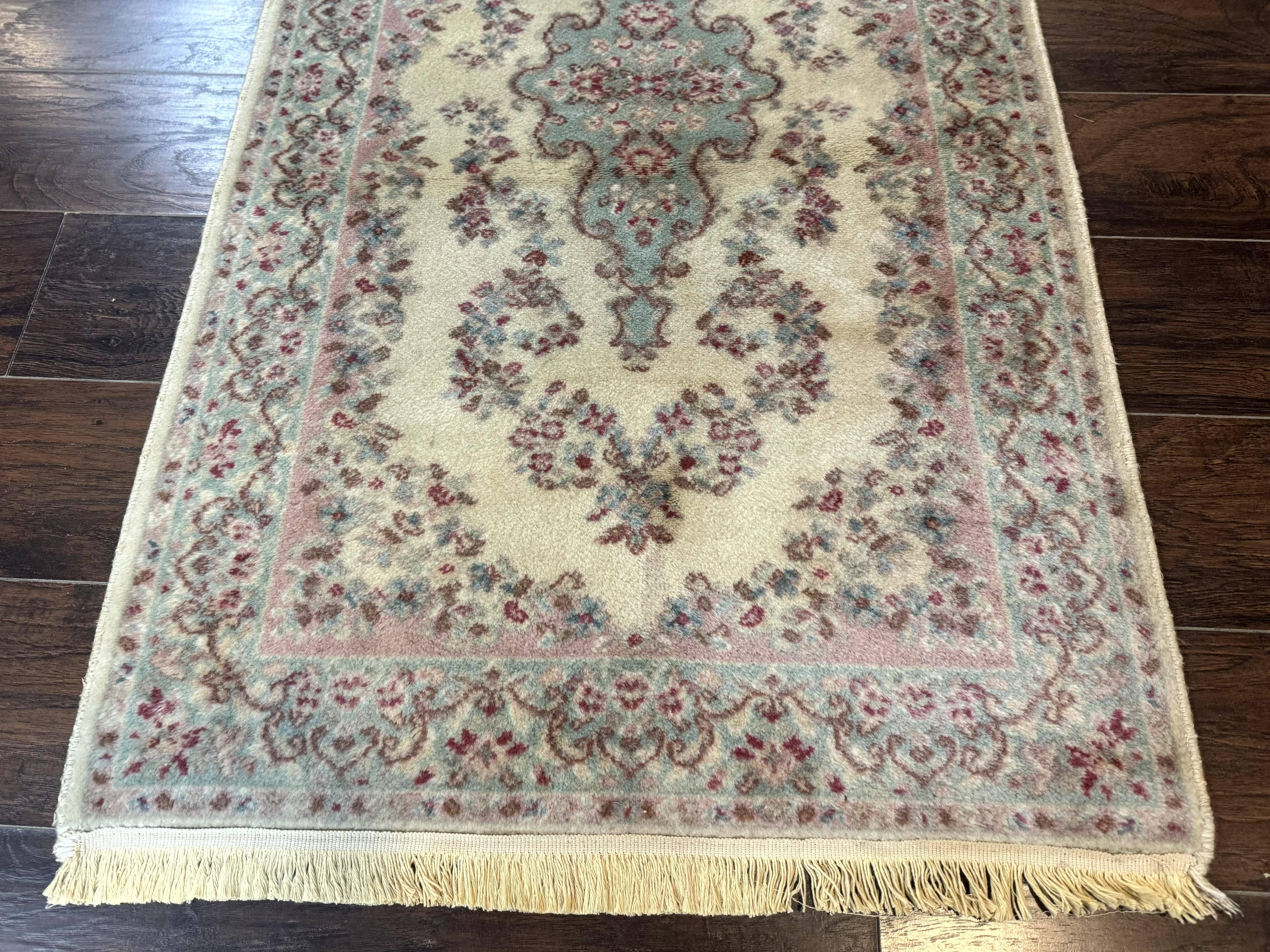 Karastan Rug 3x5, Pastel Ivory Kirman Rug #784, Wool Karastan Carpet, Original 700 Series, Vintage Karastan Area Rug, Discontinued - Jewel Rugs