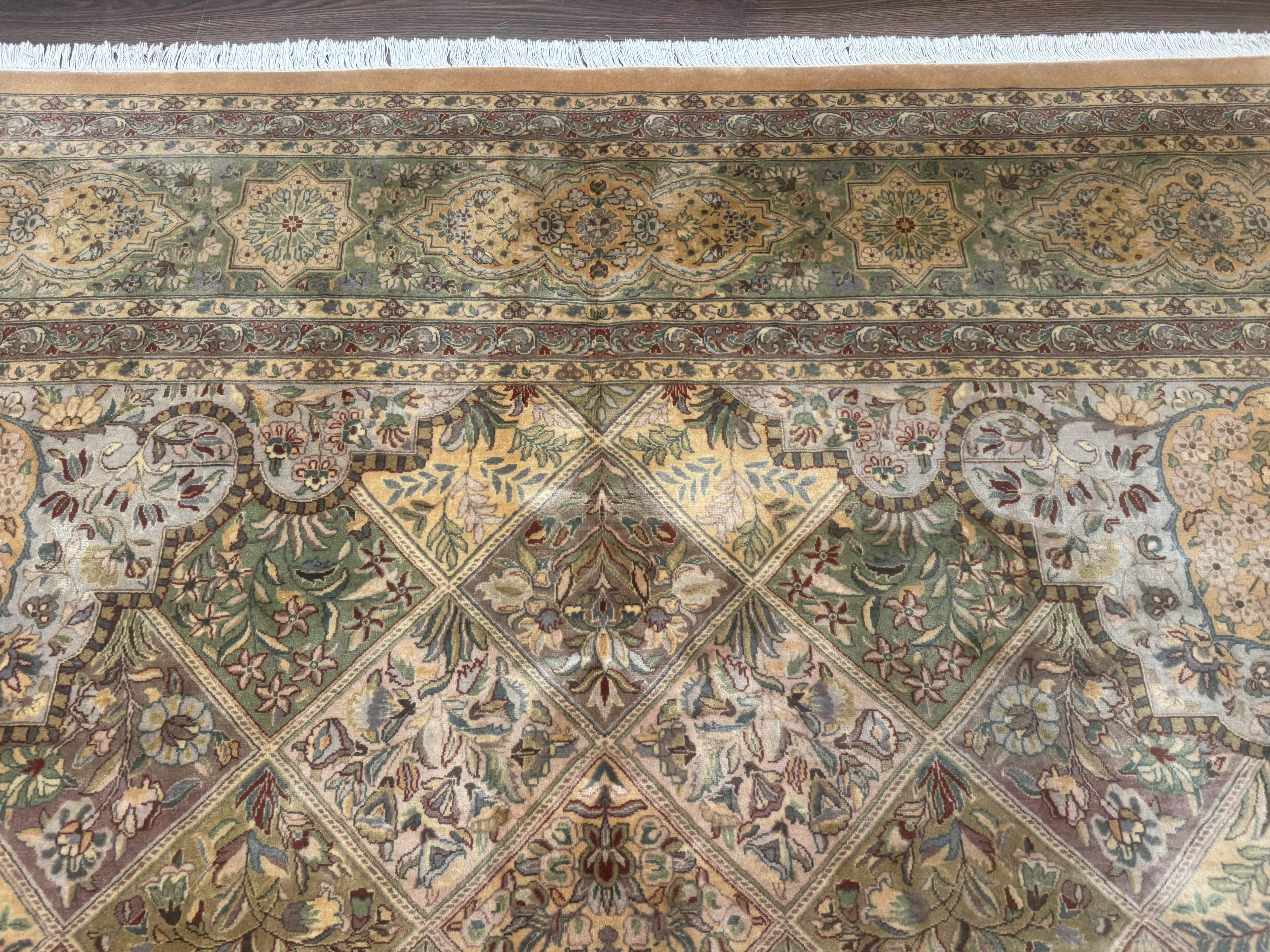 Pak Persian Rug 9x12, Diamond Panel Design, Fine 225 KPSI, Wool - Jewel Rugs