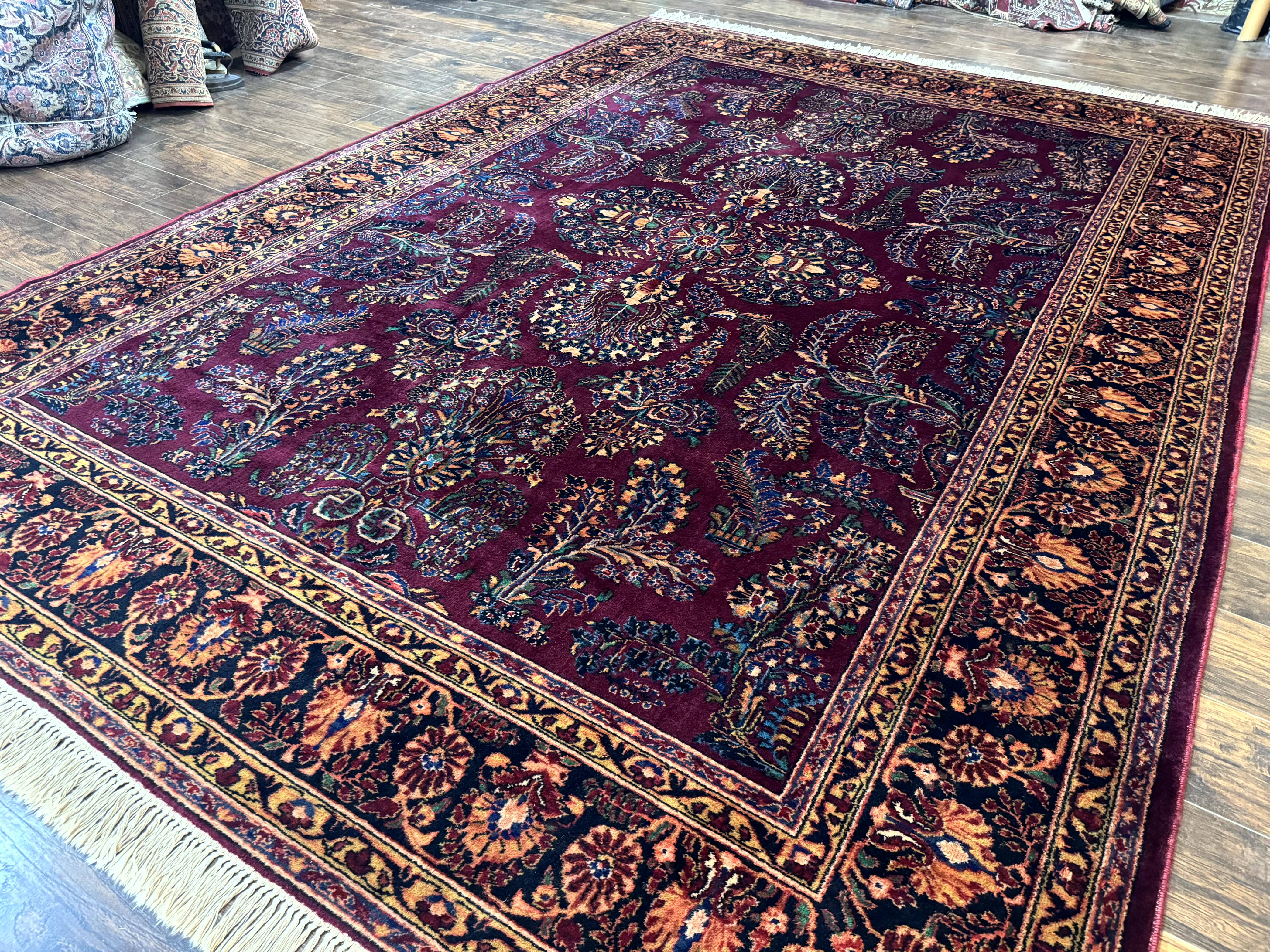 Antique Karastan Rug 8.6 x 12, Wool Pile, Vintage Discontinued Karastan Sarouk Lanamar - Jewel Rugs