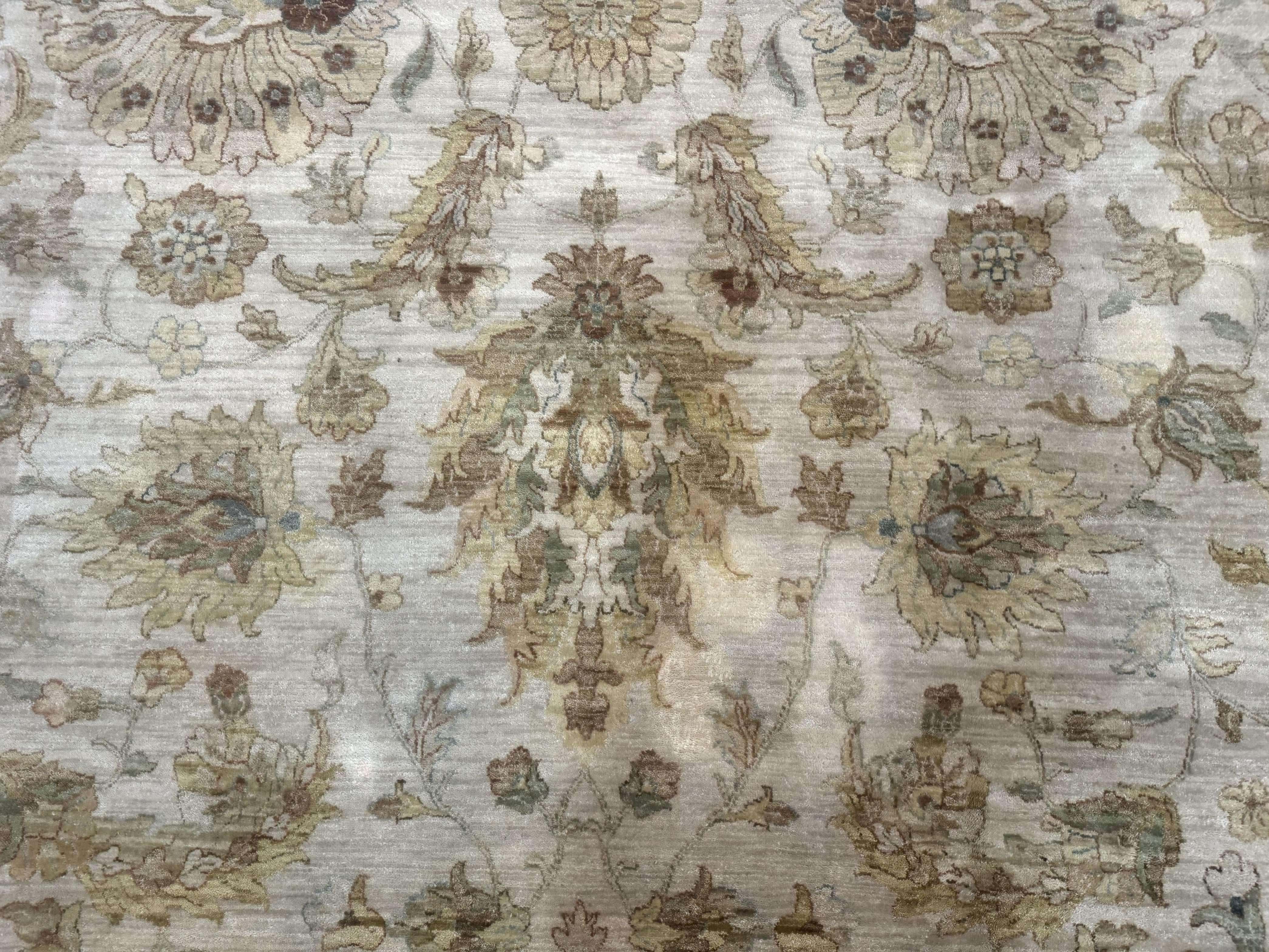 Palace Size Rug 12x15, Neutral Light Colors, Oat, Peshawar Chobi Oushak Rug, Handmade Wool Rug - Jewel Rugs