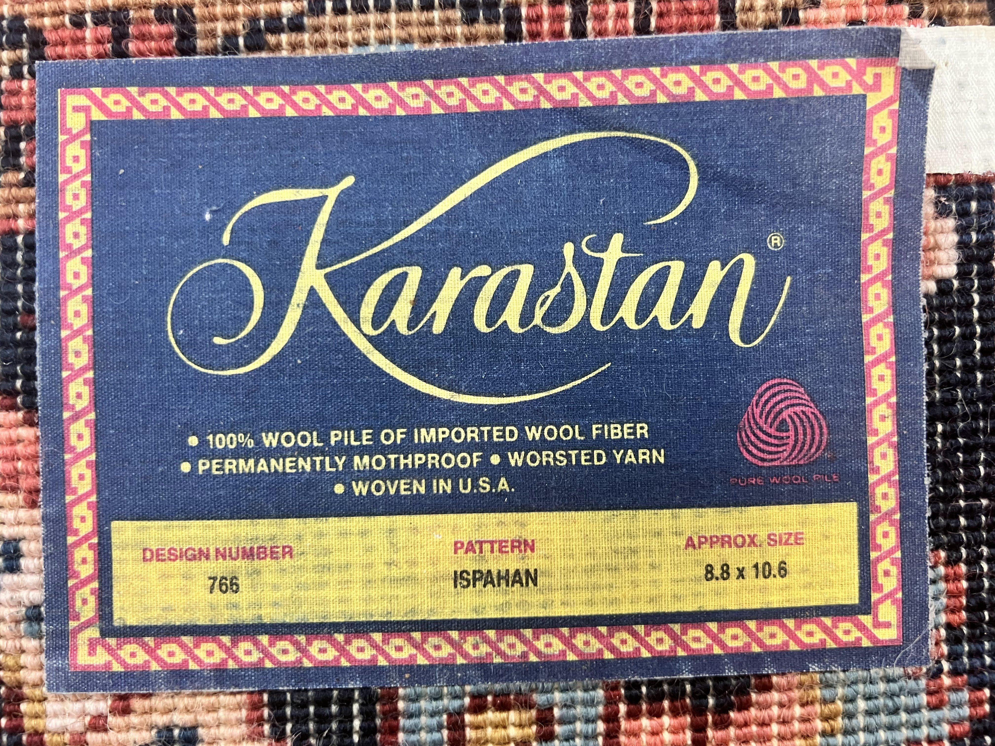 Karastan Rug 8.8 x 10.6 Ispahan #766, Vintage Wool Karastan Carpet, Rare, Discontinued Original 700 Series, Red Karastan Area Rug - Jewel Rugs