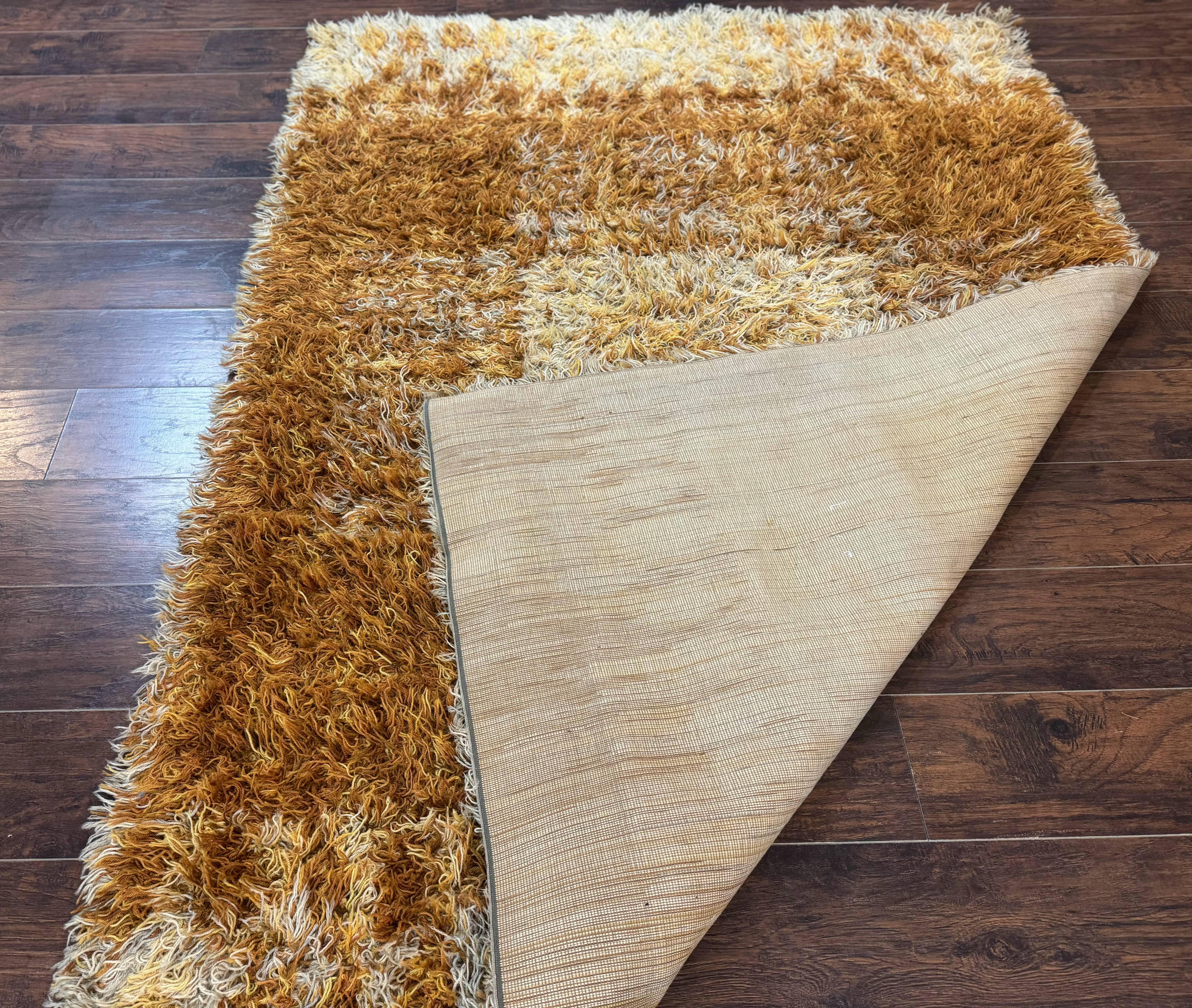 Vintage Rya Shag Rug 5.5 x 7.7 - Jewel Rugs