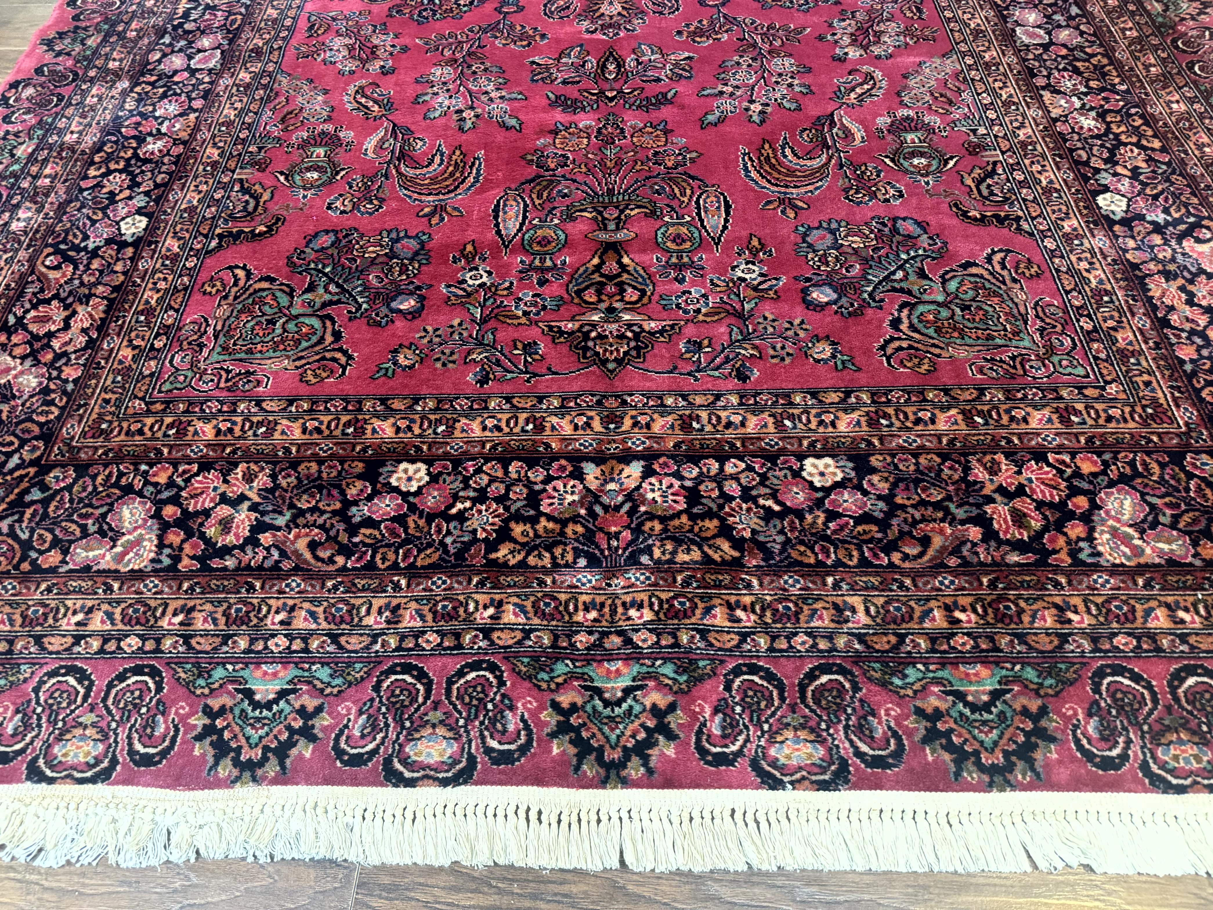 Karastan Rug 8.8 x 12 Antique Sarouk, Wool Pile, Vintage Discontinued - Jewel Rugs