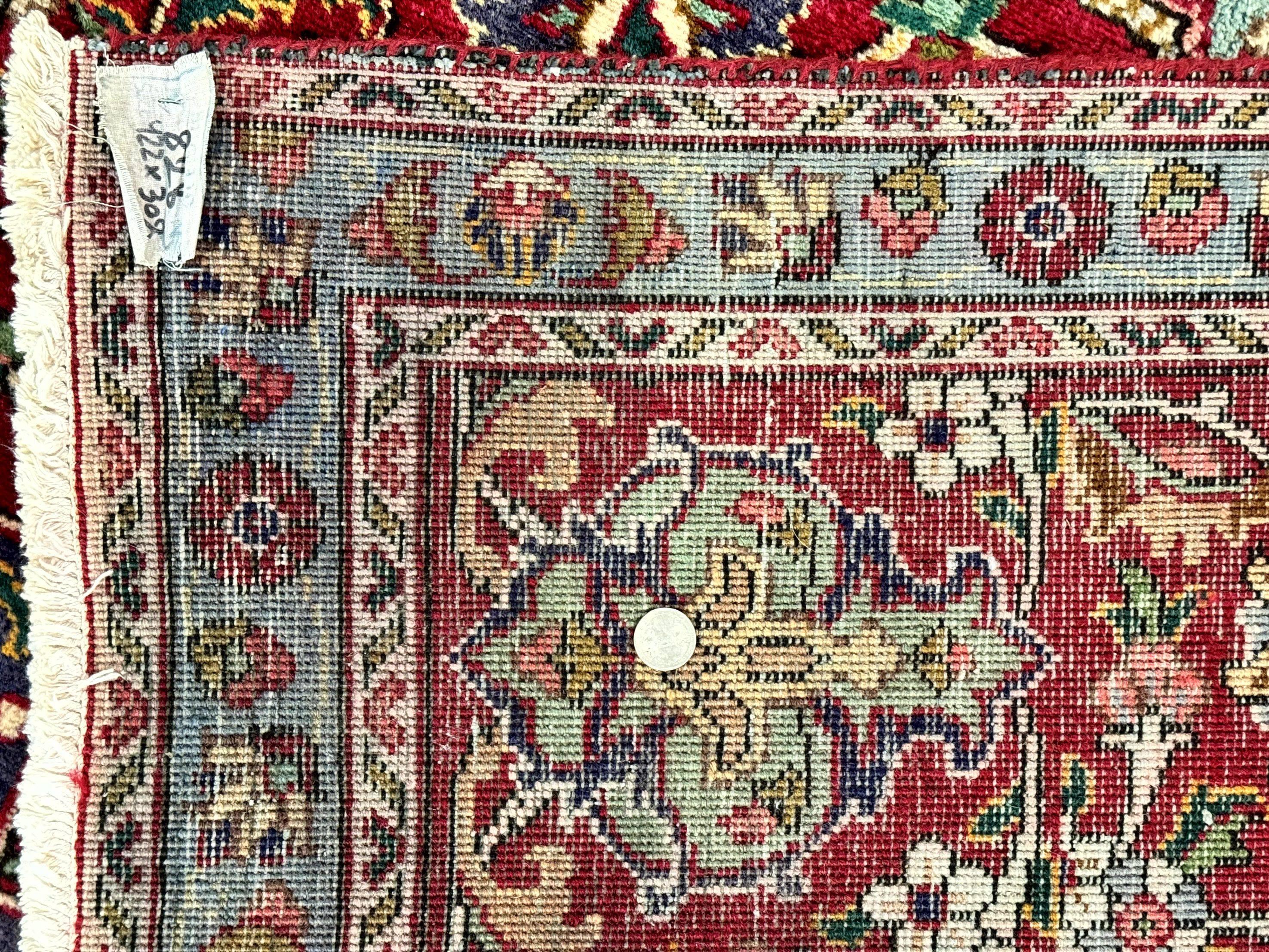 Wonderful Persian Tabriz Rug 10x14, Antique Persian Carpet, Handmade Wool Rug, Floral Medallion, Red Navy Blue, Colorful, Large Persian Area Rug - Jewel Rugs