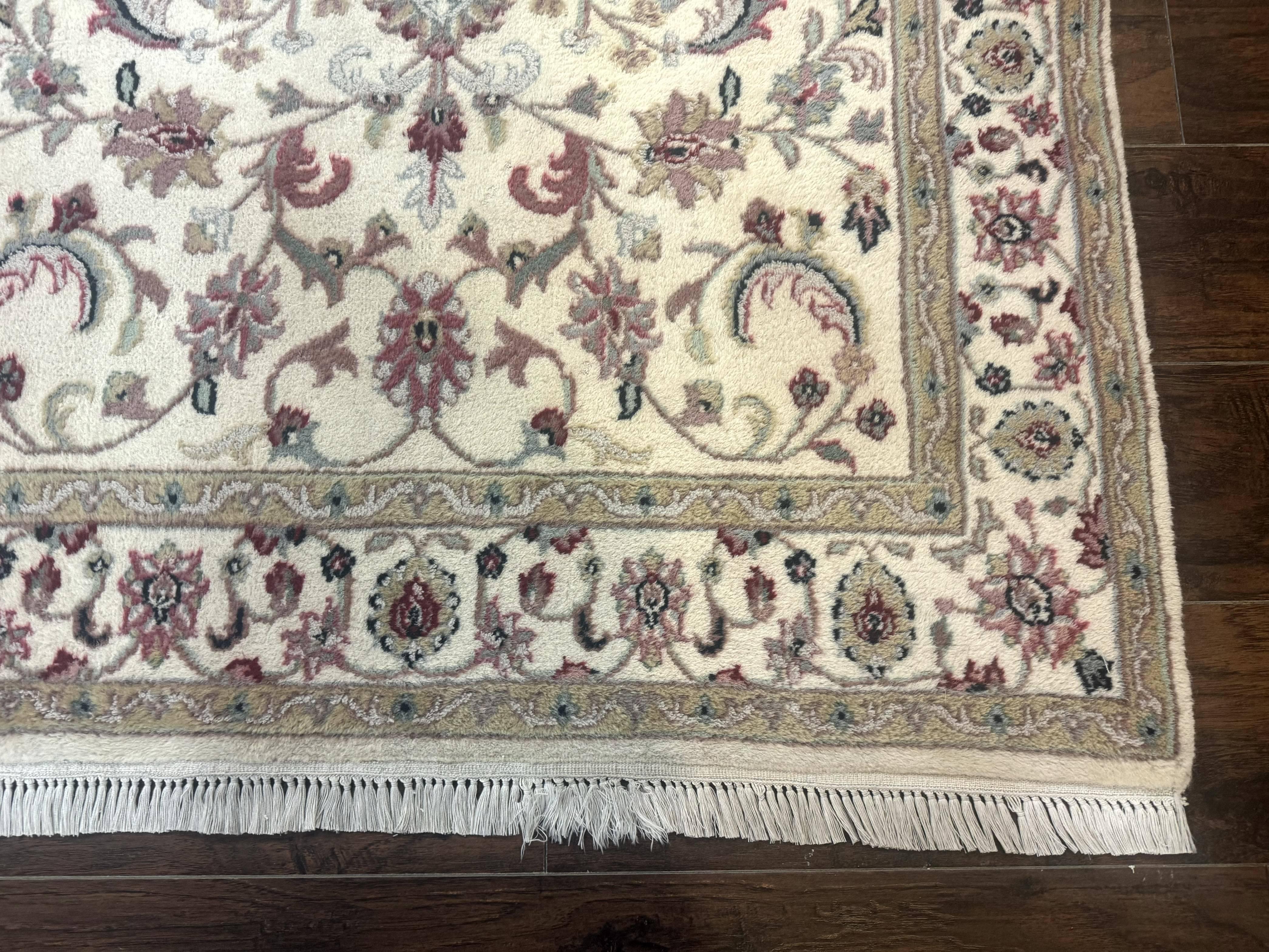 Indo Persian Rug 4x6, Floral Design, Wool Handmade Area Rug - Jewel Rugs