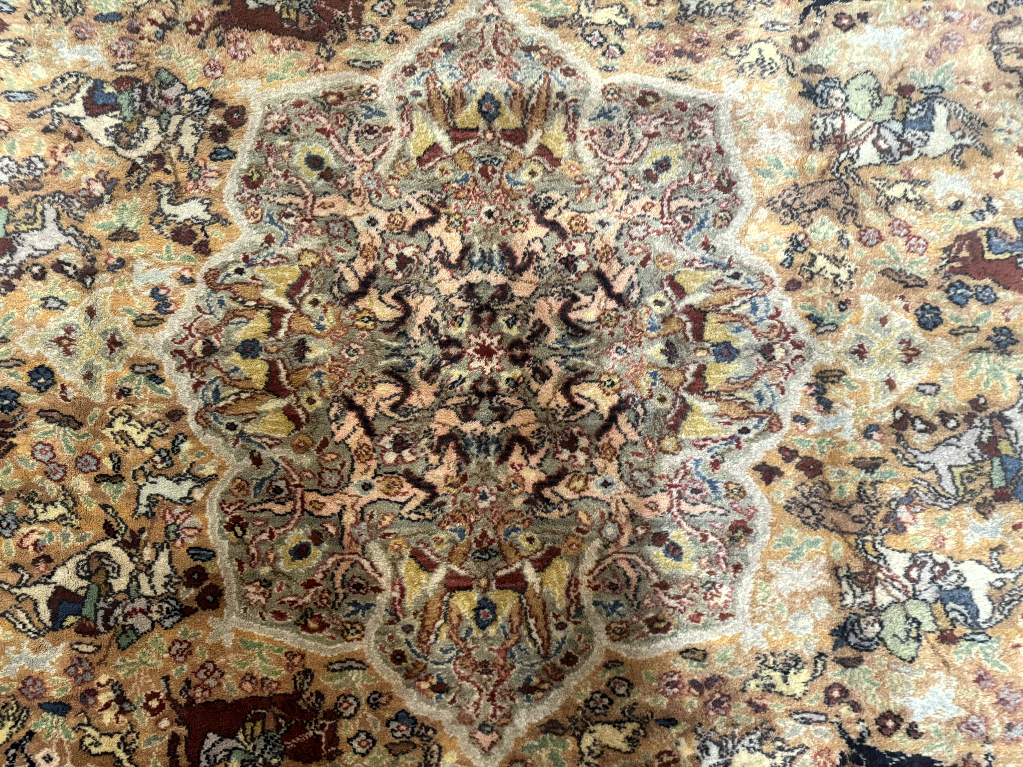 Karastan Rug 8.8 x 12 Persian Hunting #723, Wool Pile, Original 700 Series - Jewel Rugs